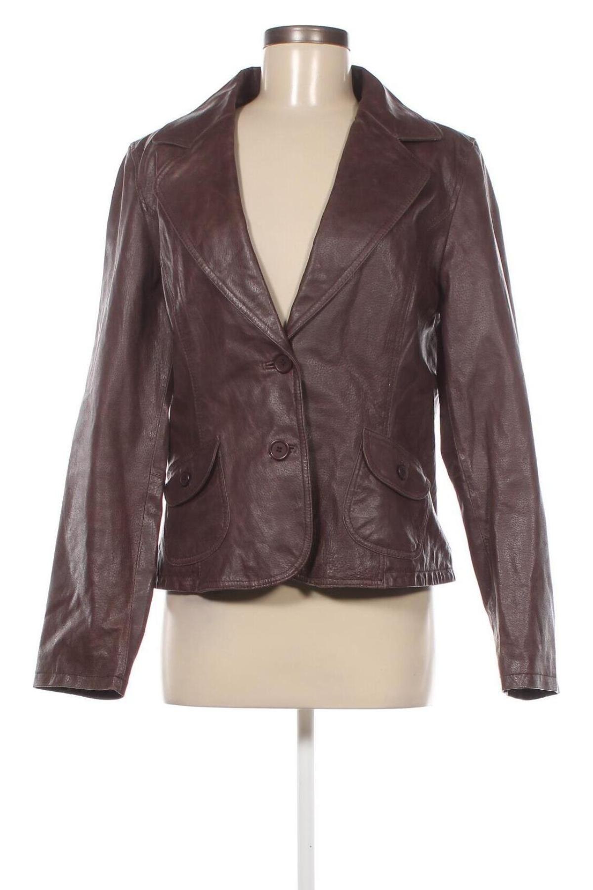 Dámska kožená bunda , Veľkosť L, Farba Hnedá, Cena  20,75 €