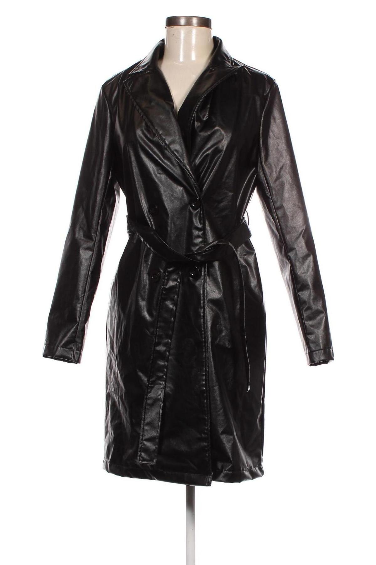 Damen Lederjacke SHEIN, Größe XS, Farbe Schwarz, Preis 20,46 €