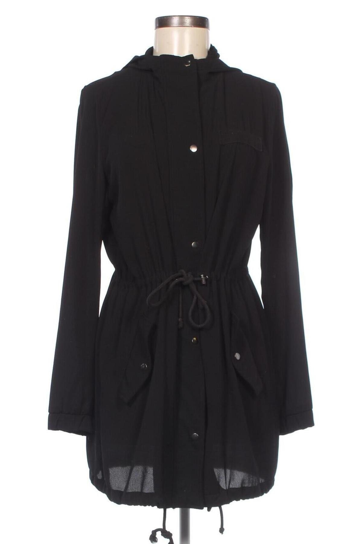 Дамско палто H&M Divided, Размер M, Цвят Черен, Цена 64,00 лв.