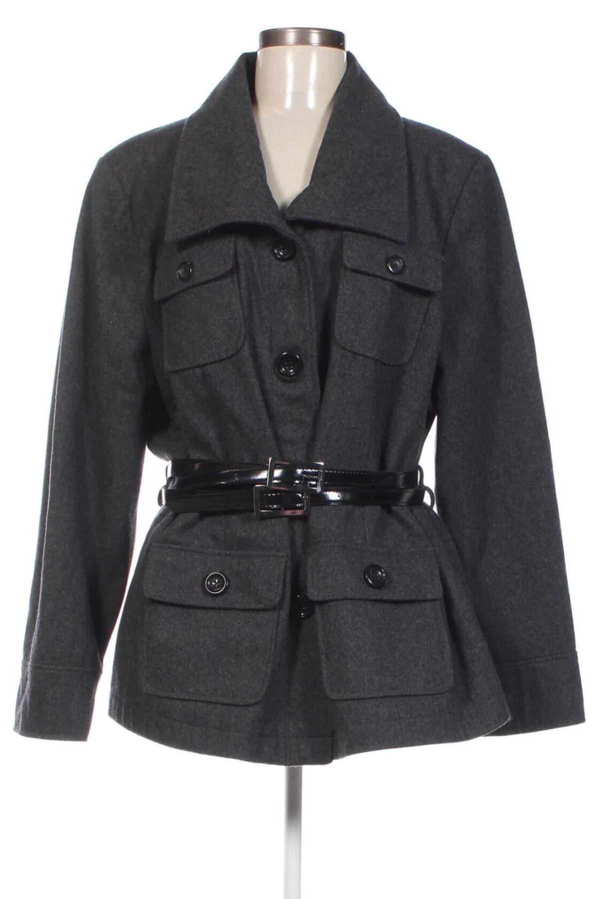 Дамско палто Ms Mode, Размер XXL, Цвят Сив, Цена 70,62 лв.