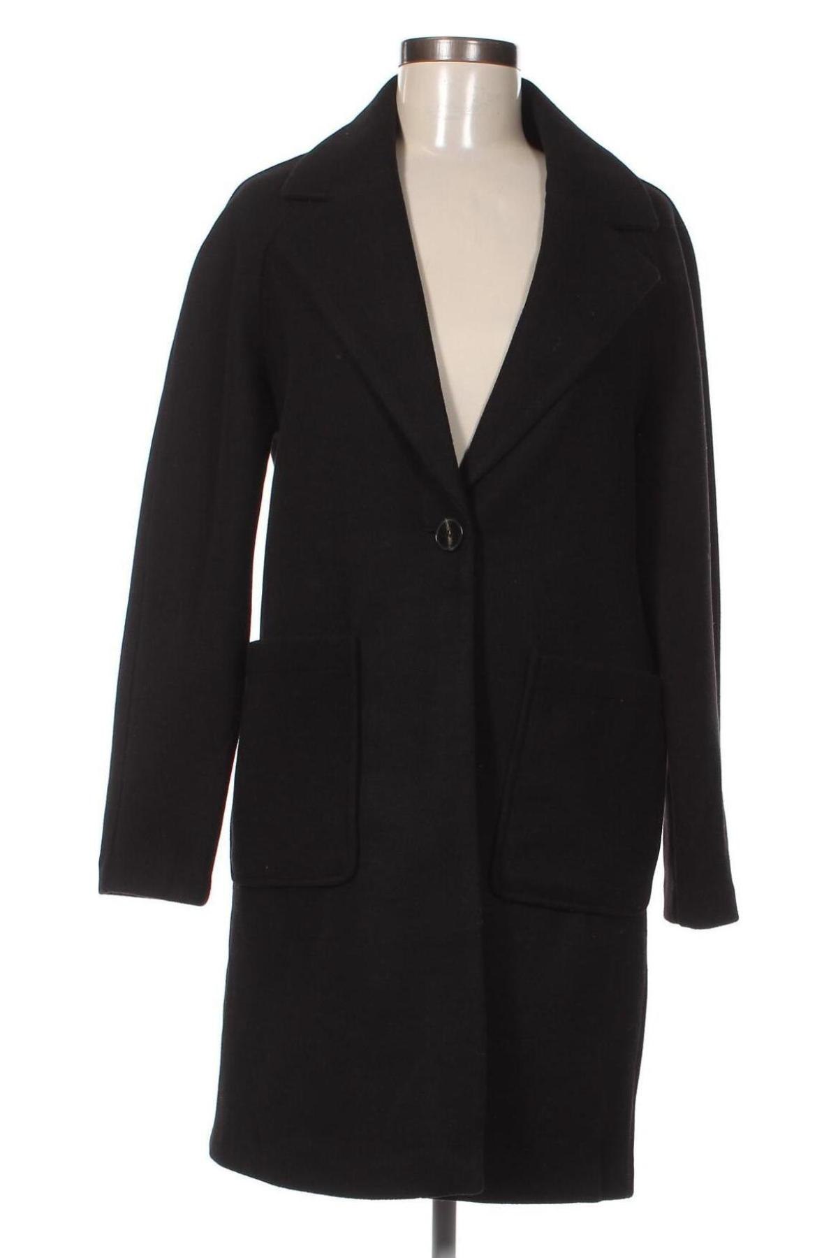 Дамско палто ONLY, Размер XXS, Цвят Черен, Цена 32,70 лв.