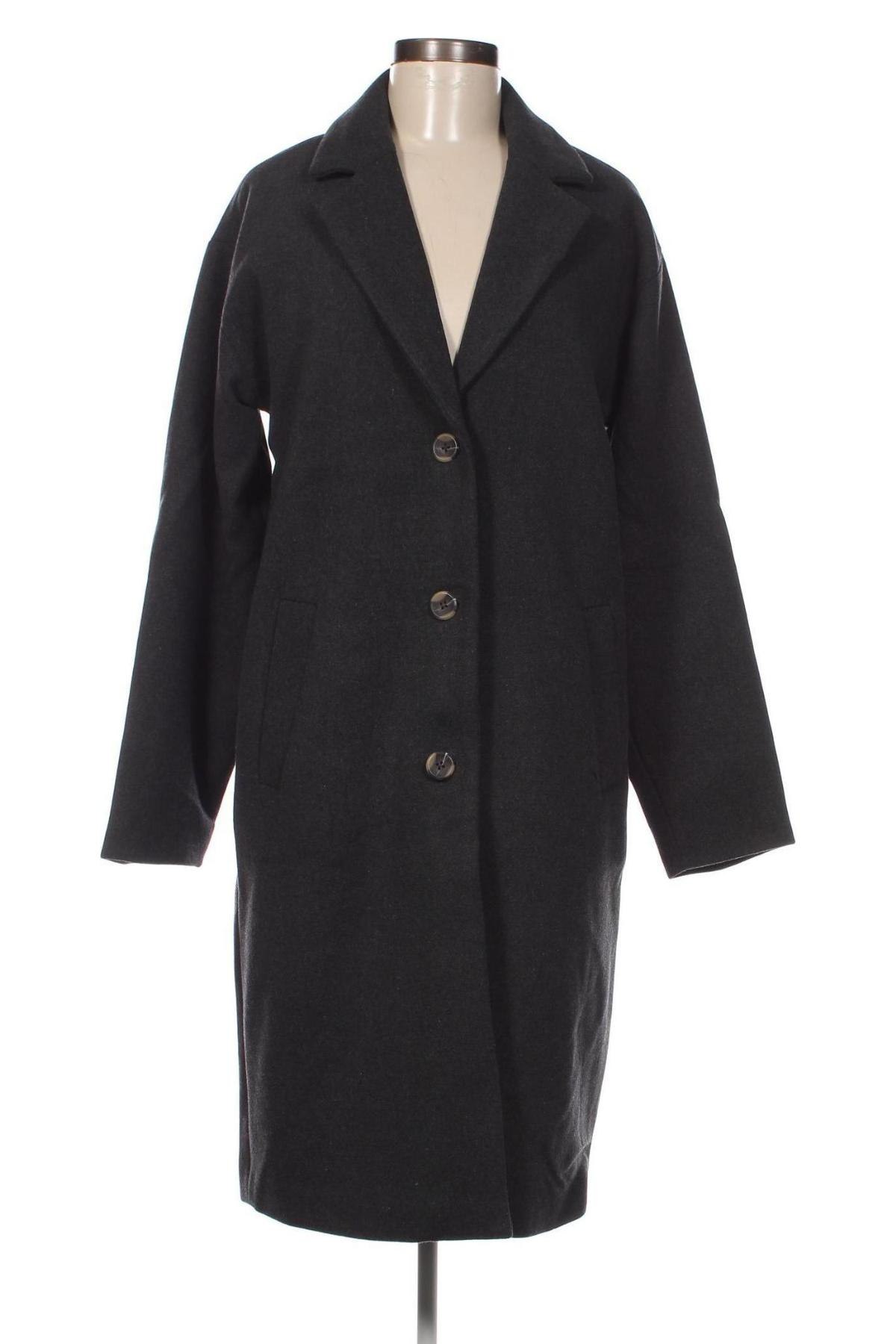 Palton de femei Pieces, Mărime L, Culoare Gri, Preț 136,25 Lei