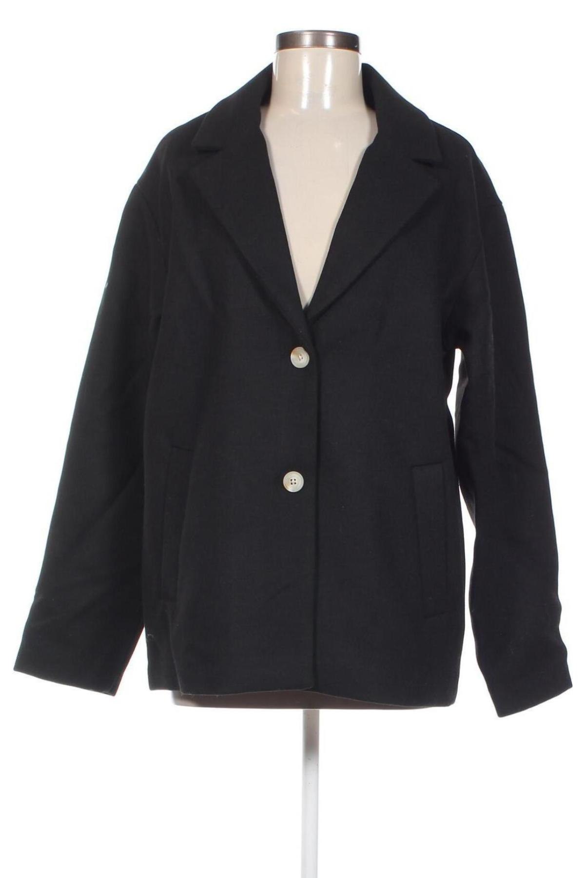 Γυναικείο παλτό Pieces, Μέγεθος XL, Χρώμα Μαύρο, Τιμή 18,54 €
