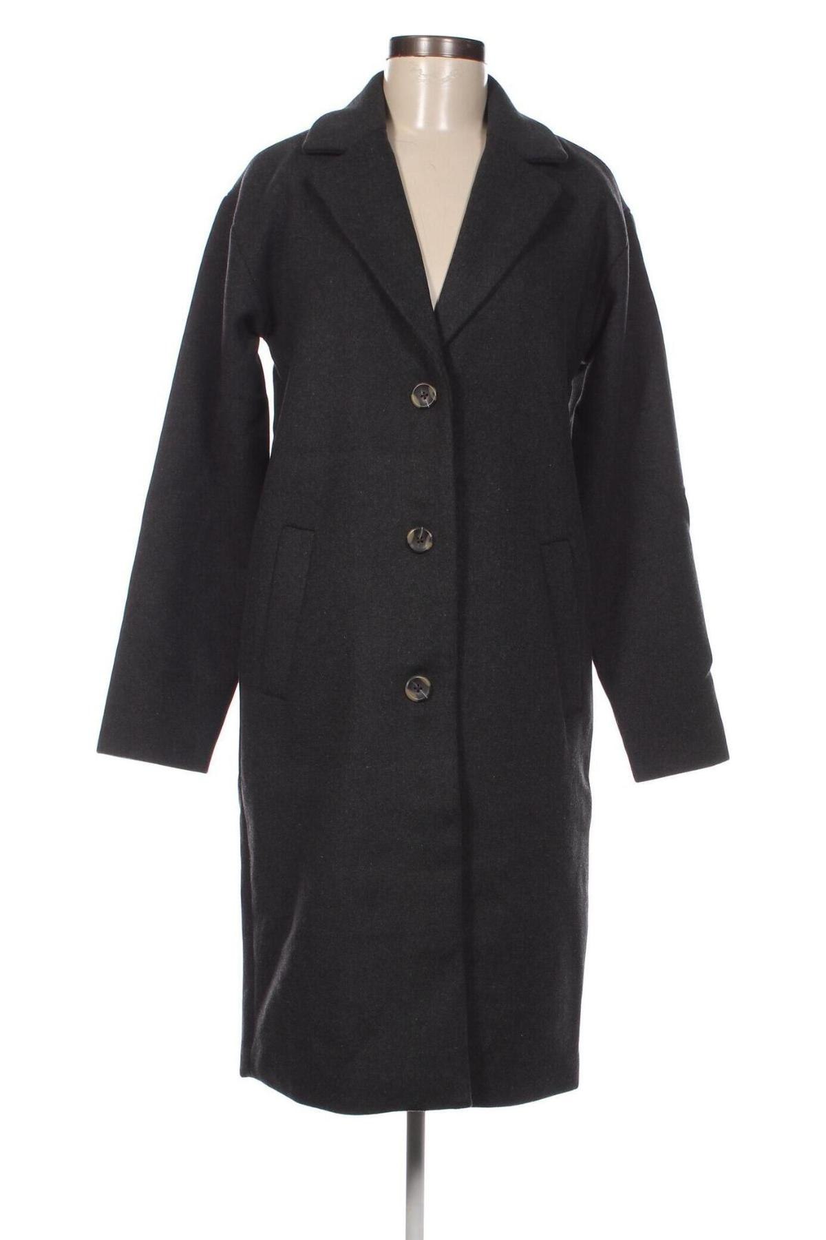 Дамско палто Pieces, Размер S, Цвят Сив, Цена 33,79 лв.