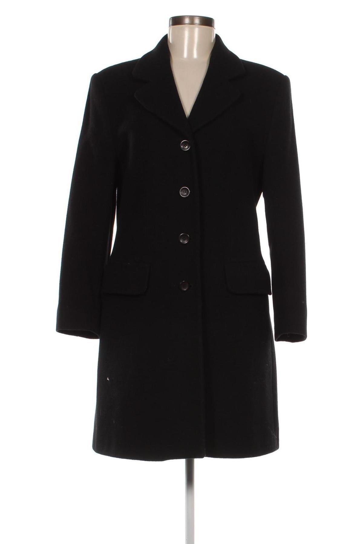 Дамско палто Stefanel, Размер M, Цвят Черен, Цена 91,13 лв.