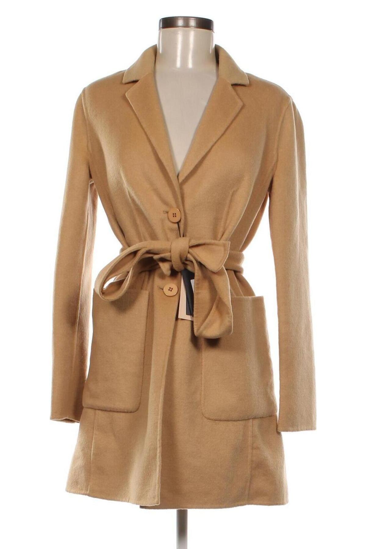 Γυναικείο παλτό TWINSET, Μέγεθος M, Χρώμα  Μπέζ, Τιμή 398,45 €