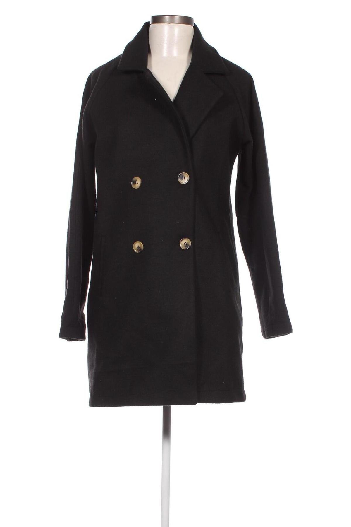 Дамско палто Trendyol, Размер S, Цвят Черен, Цена 52,78 лв.