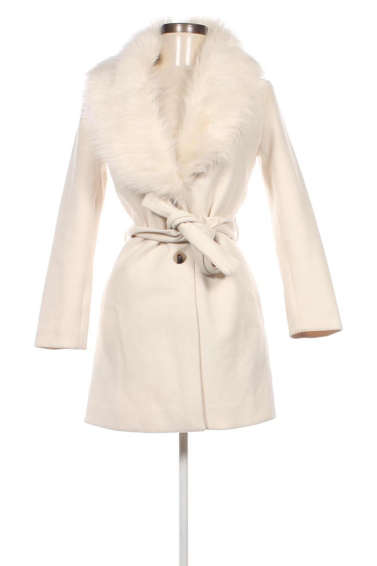 Γυναικείο παλτό VILA, Μέγεθος S, Χρώμα Εκρού, Τιμή 56,19 €