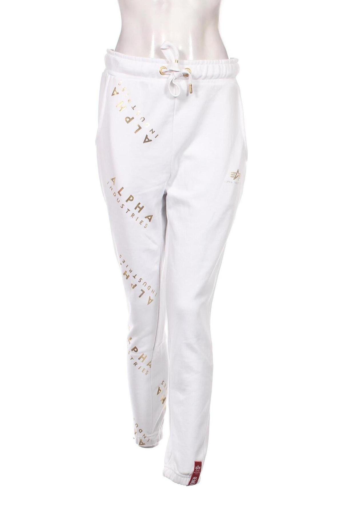 Γυναικείο αθλητικό παντελόνι Alpha Industries, Μέγεθος M, Χρώμα Λευκό, Τιμή 44,85 €