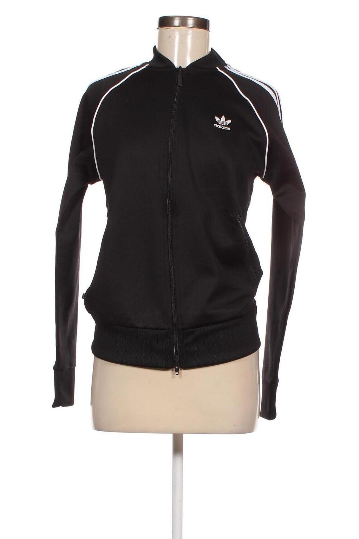 Дамско спортно горнище Adidas Originals, Размер XS, Цвят Черен, Цена 27,54 лв.