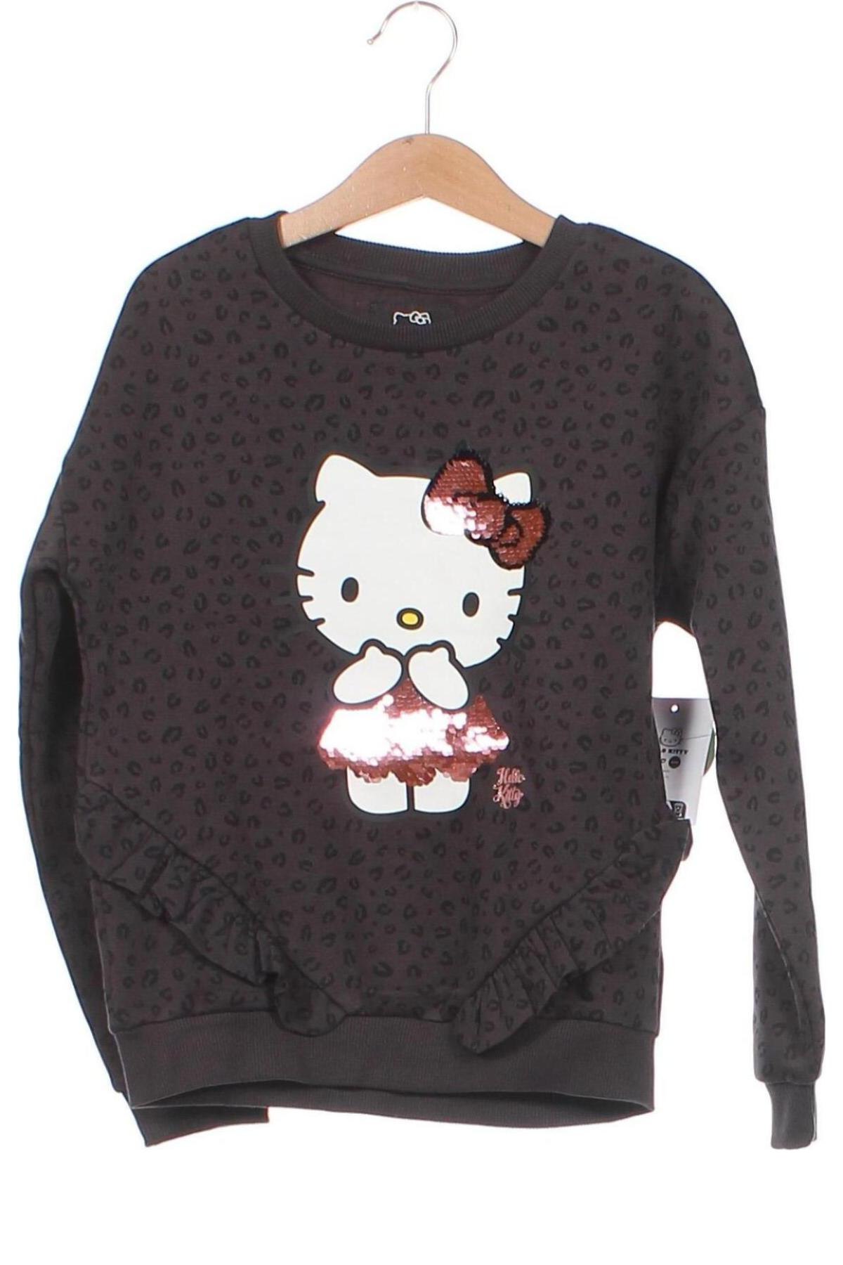 Dziecięca bluzka Hello Kitty By Sanrio, Rozmiar 6-7y/ 122-128 cm, Kolor Szary, Cena 125,28 zł