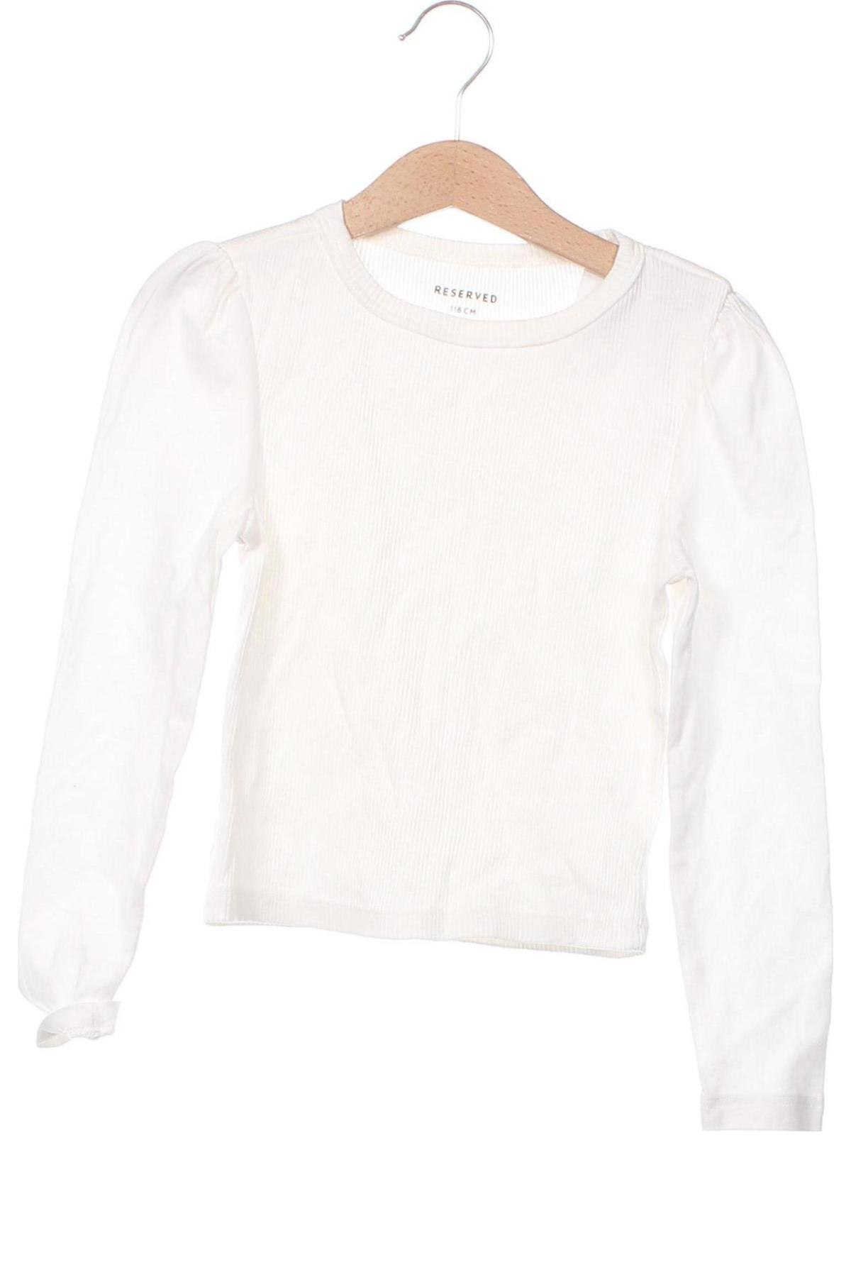 Kinder Shirt Reserved, Größe 5-6y/ 116-122 cm, Farbe Weiß, Preis 6,02 €