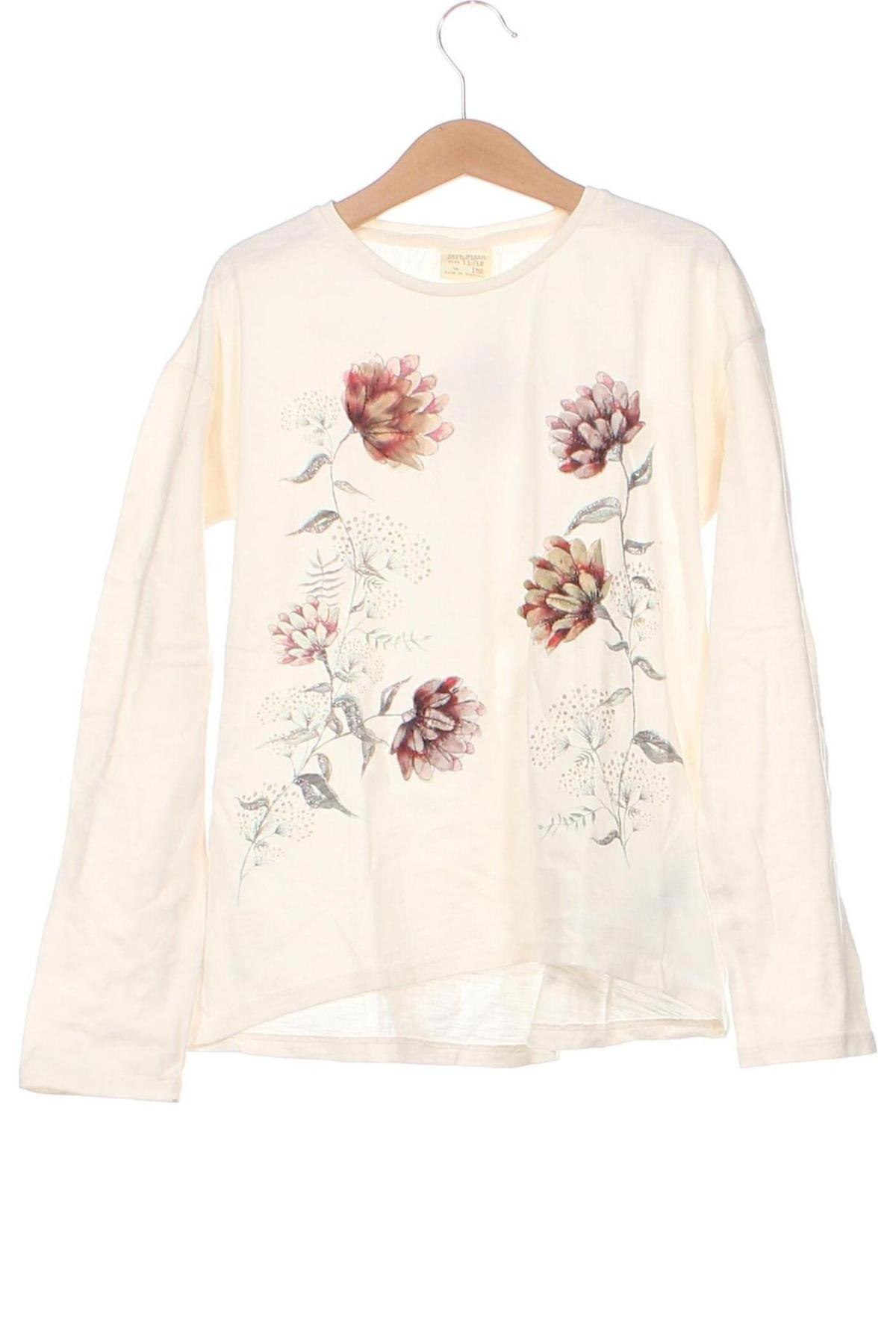 Детска блуза Zara, Размер 11-12y/ 152-158 см, Цвят Екрю, Цена 15,00 лв.