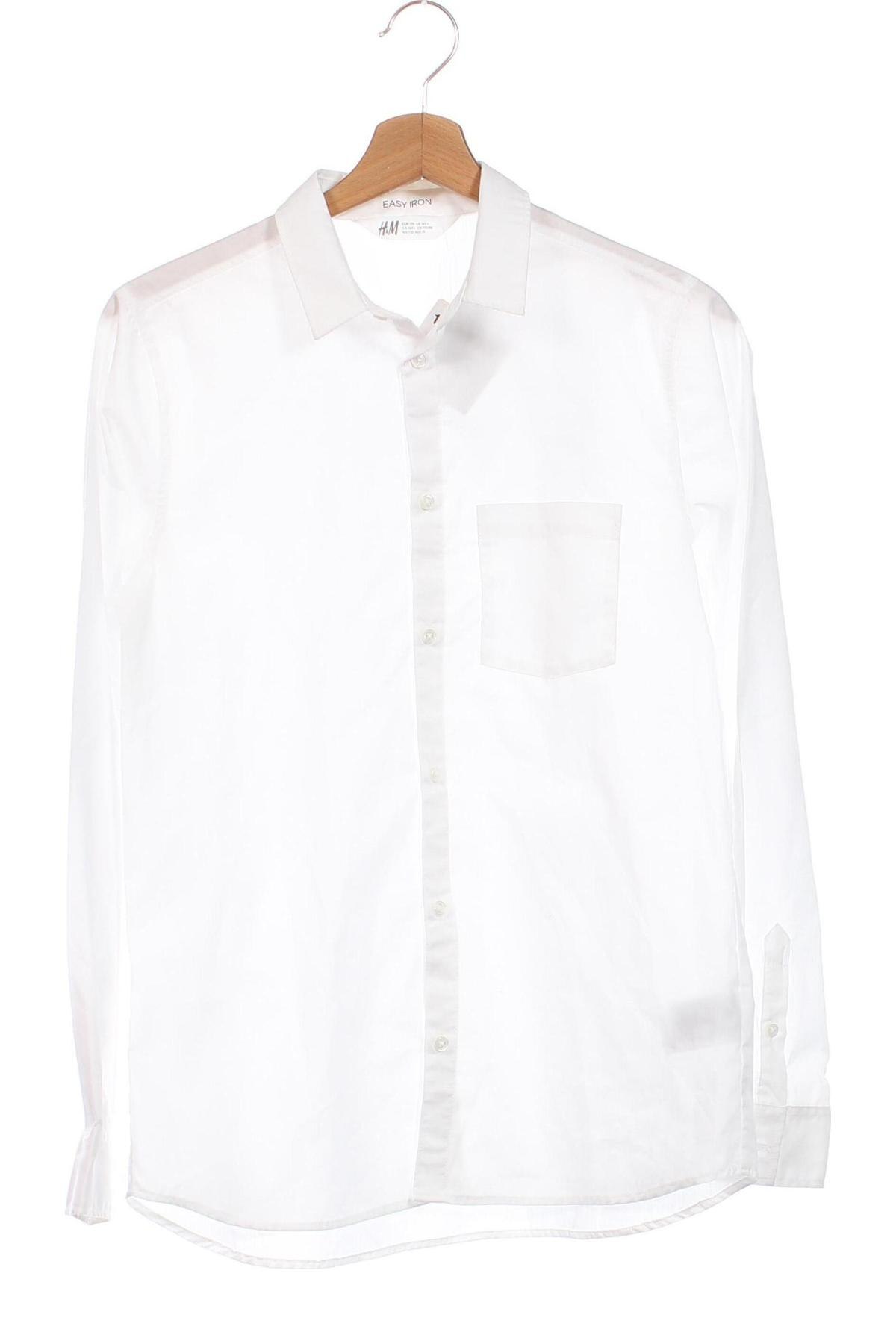 Детска риза H&M, Размер 15-18y/ 170-176 см, Цвят Бял, Цена 26,00 лв.