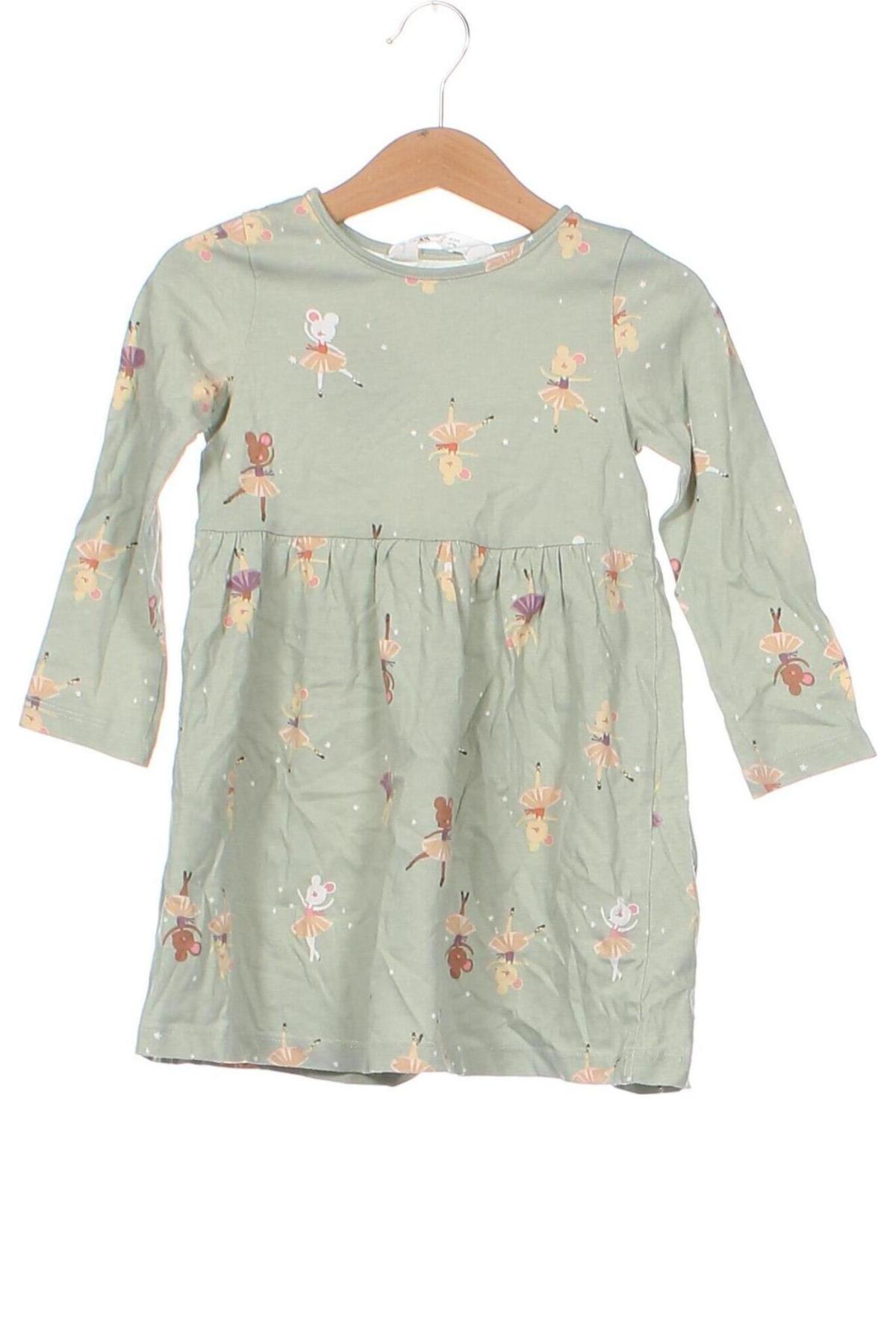 Dětské šaty  H&M, Velikost 2-3y/ 98-104 cm, Barva Zelená, Cena  192,00 Kč