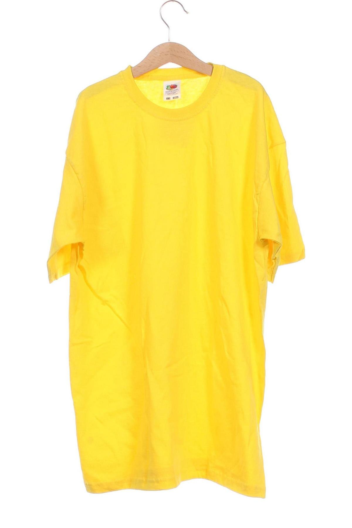 Kinder T-Shirt Fruit Of The Loom, Größe 12-13y/ 158-164 cm, Farbe Gelb, Preis 6,96 €