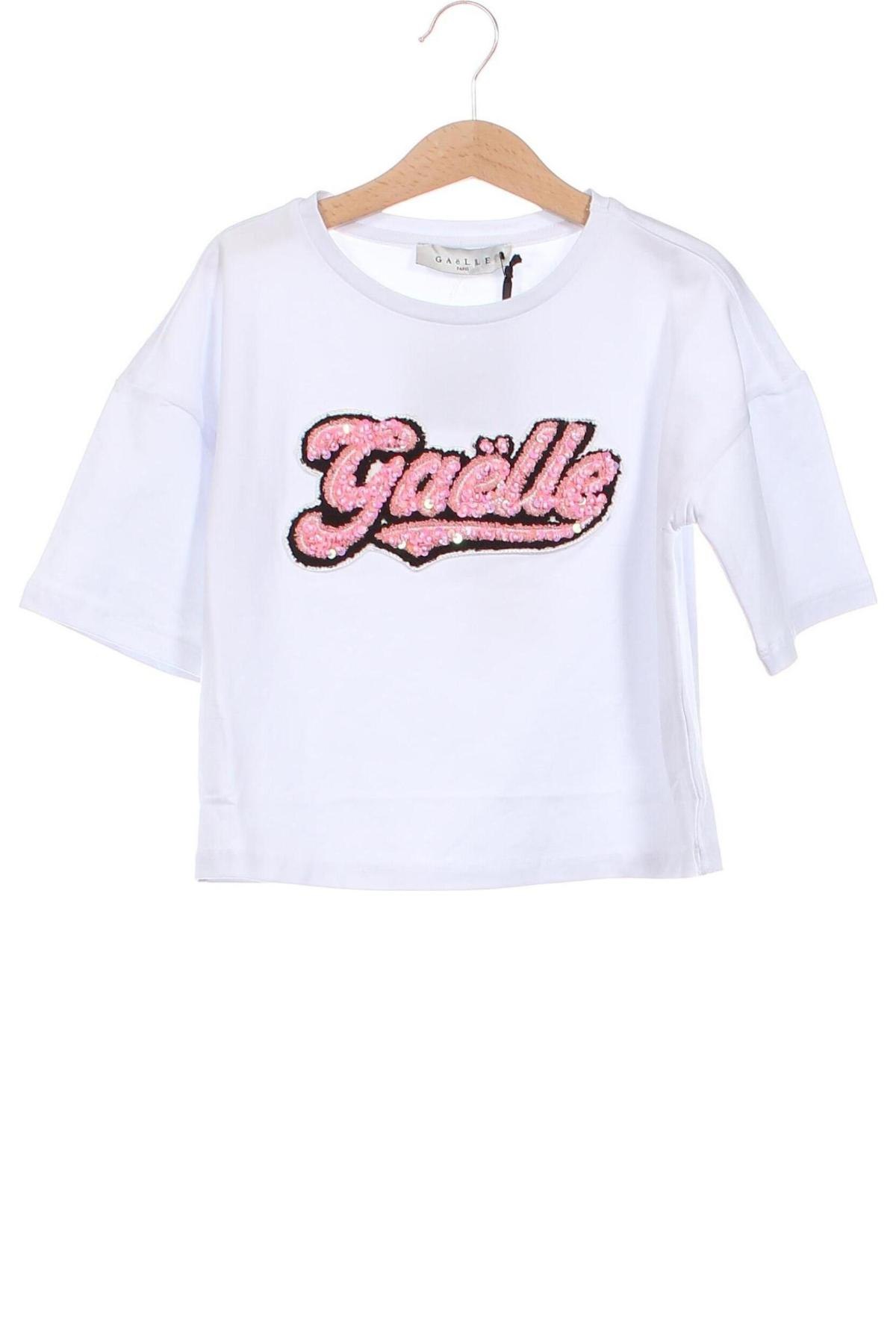 Детска тениска Gaelle Paris, Размер 10-11y/ 146-152 см, Цвят Бял, Цена 56,58 лв.