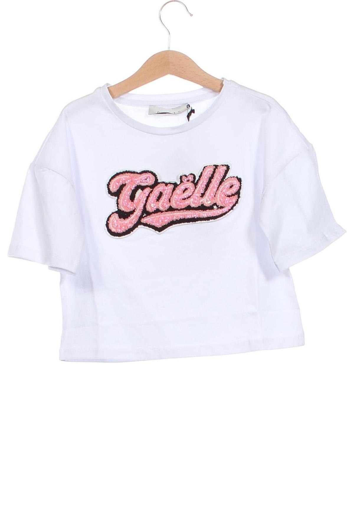 Dziecięcy T-shirt Gaelle Paris, Rozmiar 6-7y/ 122-128 cm, Kolor Biały, Cena 75,41 zł