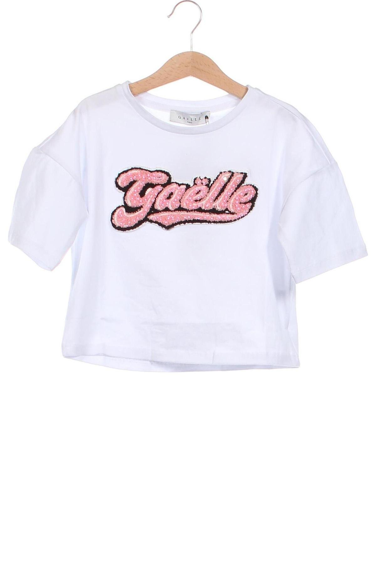 Dziecięcy T-shirt Gaelle Paris, Rozmiar 6-7y/ 122-128 cm, Kolor Biały, Cena 53,34 zł