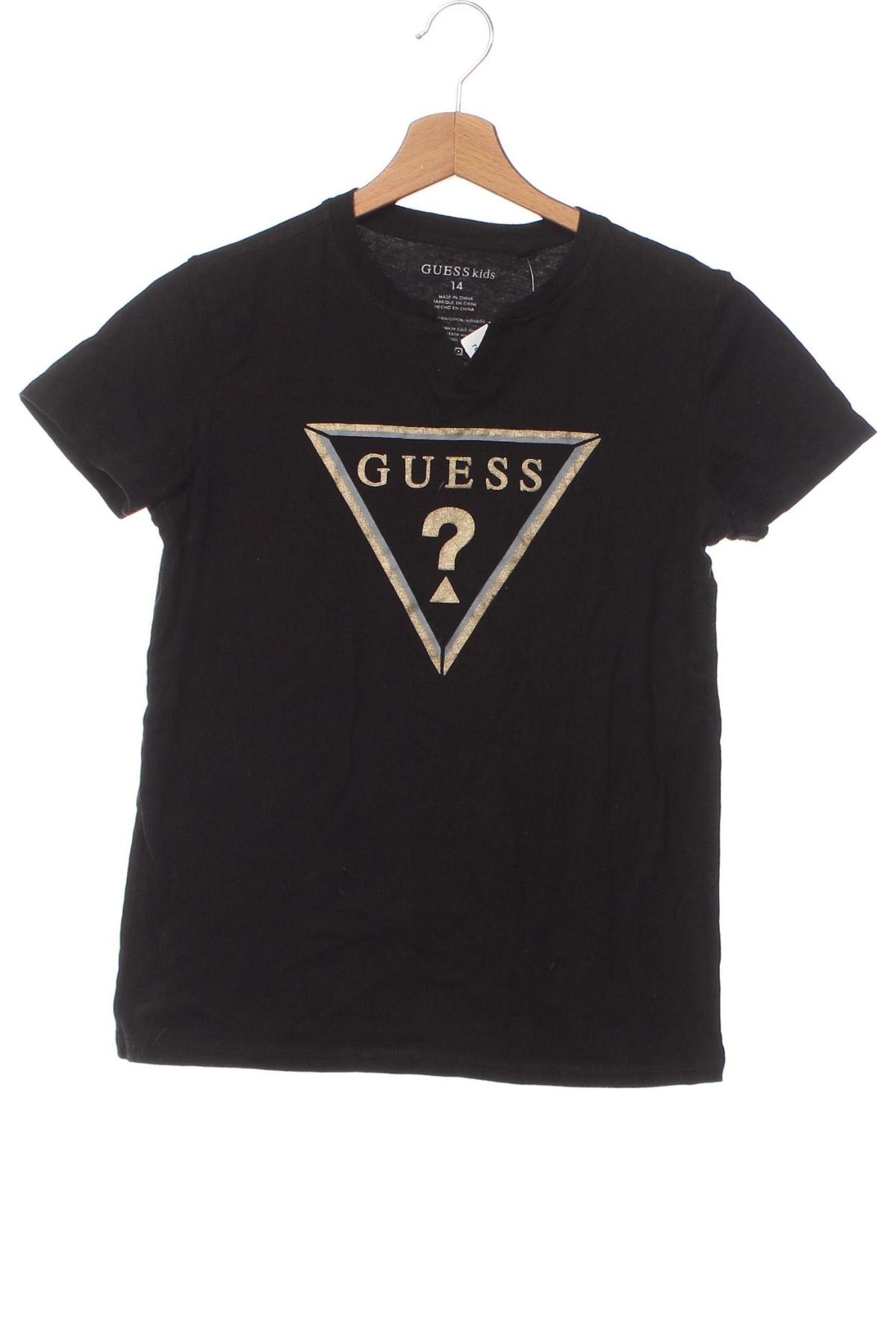 Kinder T-Shirt Guess, Größe 13-14y/ 164-168 cm, Farbe Schwarz, Preis 20,18 €