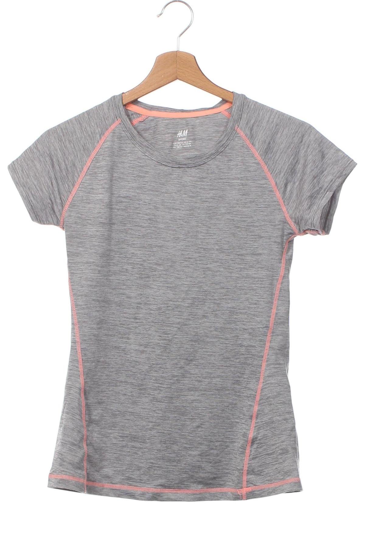 Kinder T-Shirt H&M Sport, Größe 12-13y/ 158-164 cm, Farbe Grau, Preis 3,34 €