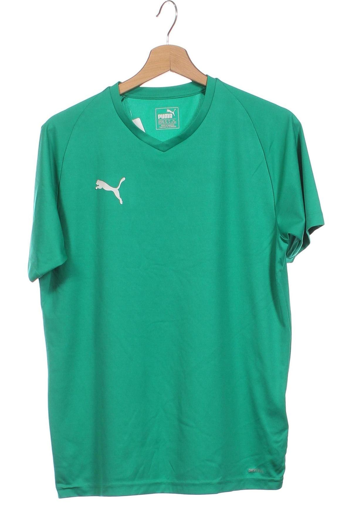 Dziecięcy T-shirt PUMA, Rozmiar 15-18y/ 170-176 cm, Kolor Zielony, Cena 70,37 zł
