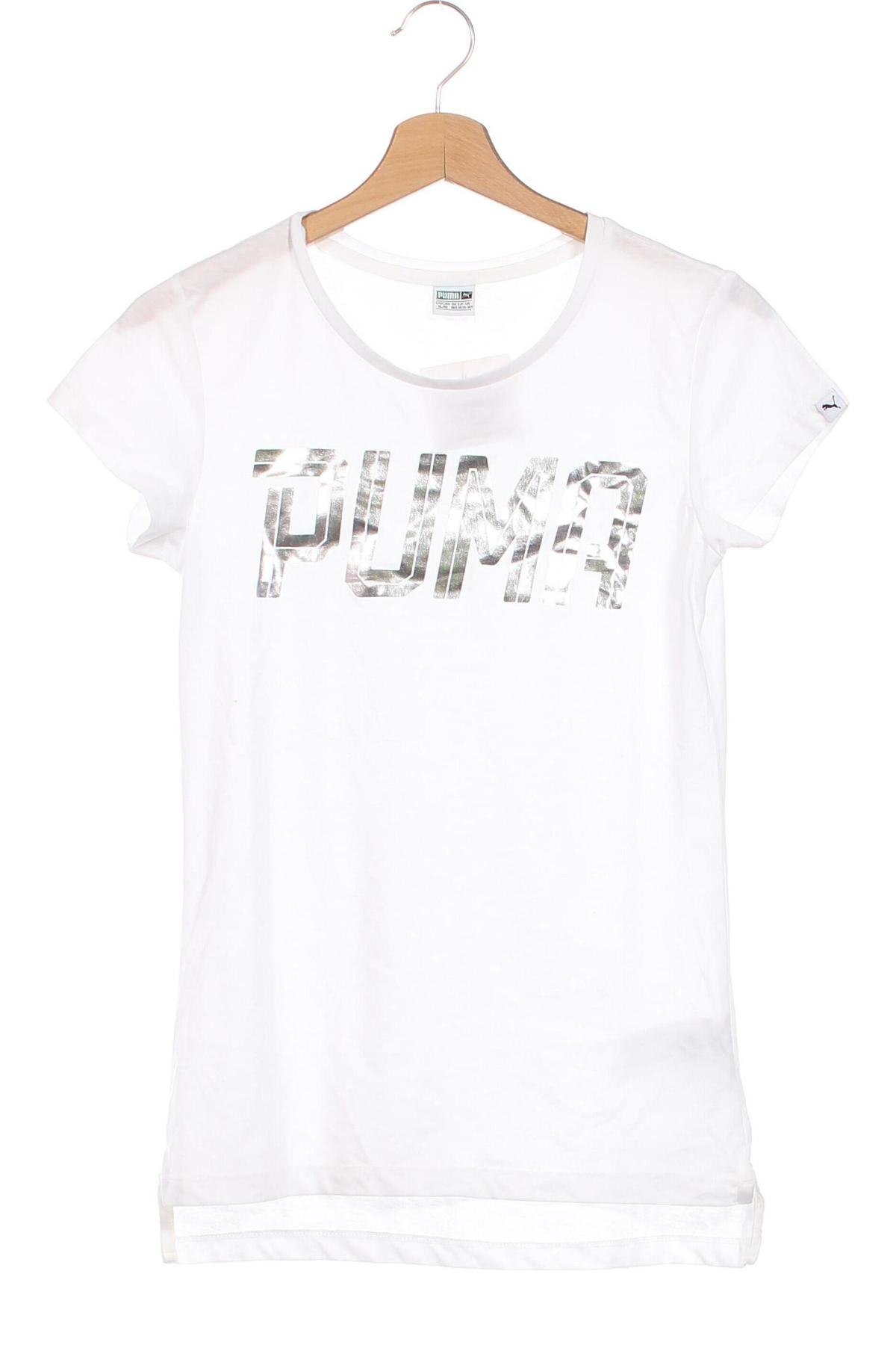 Kinder T-Shirt PUMA, Größe 13-14y/ 164-168 cm, Farbe Weiß, Preis 12,53 €