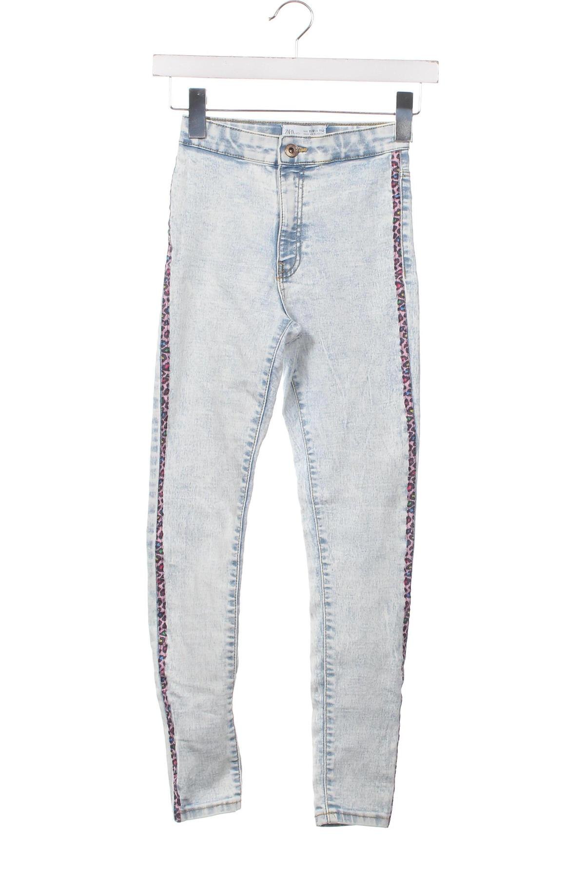 Dětské džíny  Zara, Velikost 10-11y/ 146-152 cm, Barva Modrá, Cena  214,00 Kč