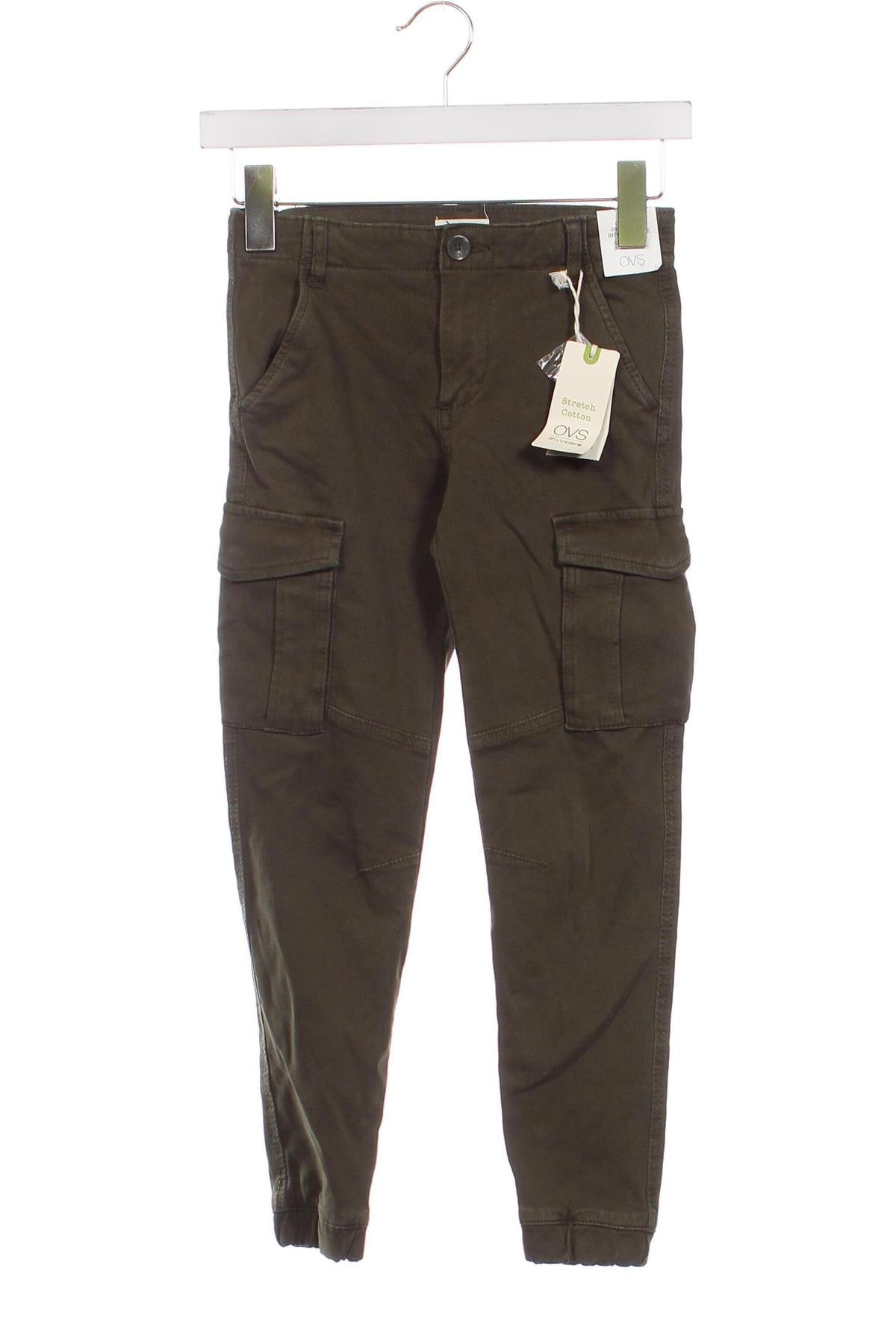 Pantaloni pentru copii Oviesse, Mărime 7-8y/ 128-134 cm, Culoare Verde, Preț 46,03 Lei