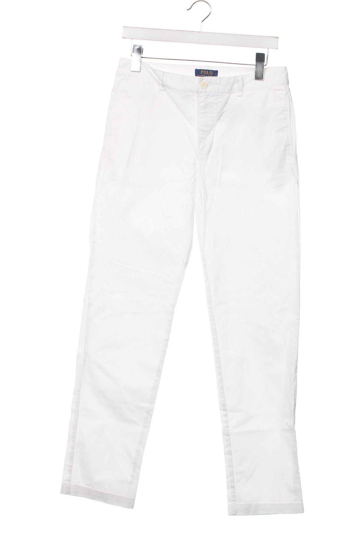Детски панталон Polo By Ralph Lauren, Размер 15-18y/ 170-176 см, Цвят Бял, Цена 23,29 лв.