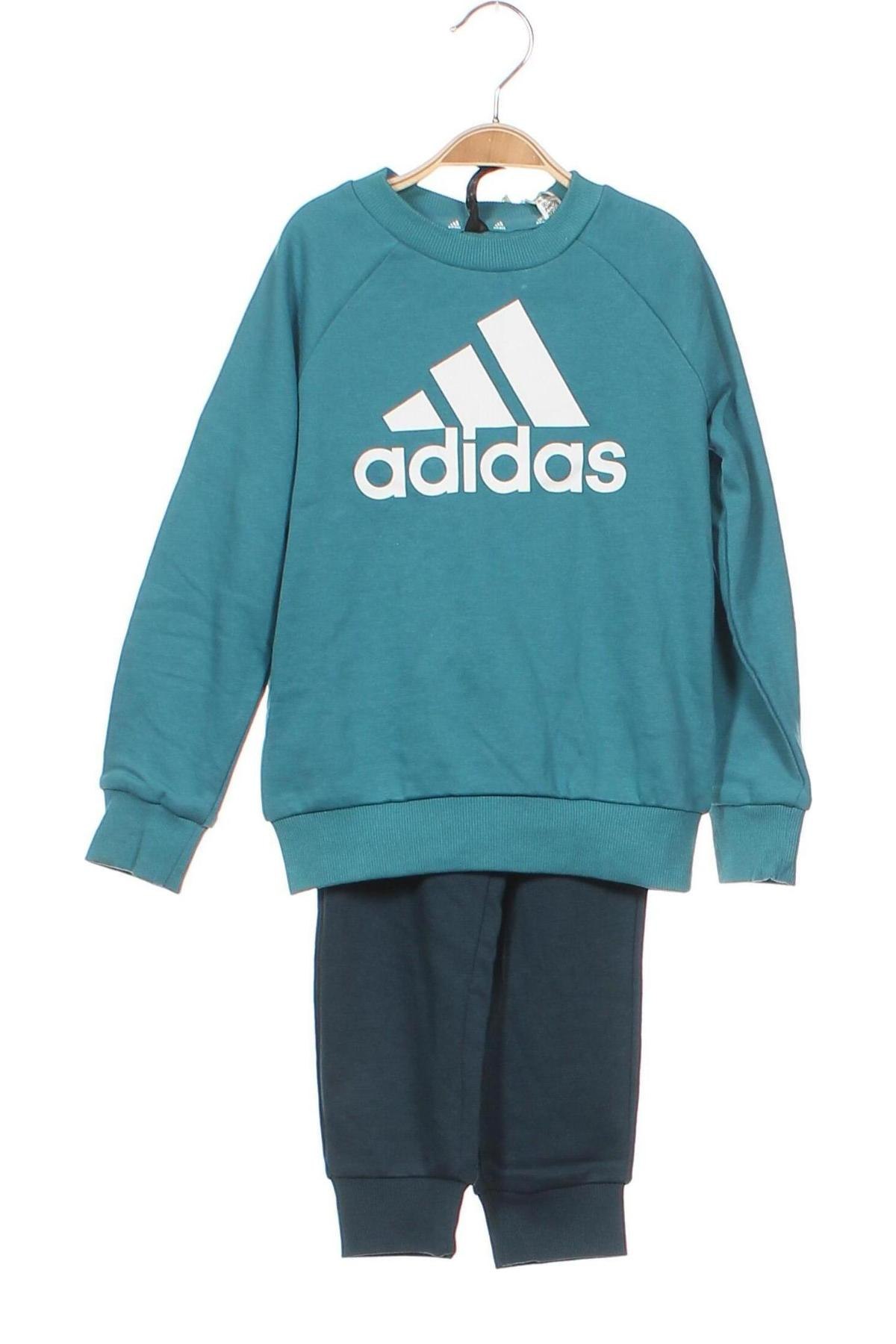 Детски спортен комплект Adidas, Размер 4-5y/ 110-116 см, Цвят Зелен, Цена 129,00 лв.