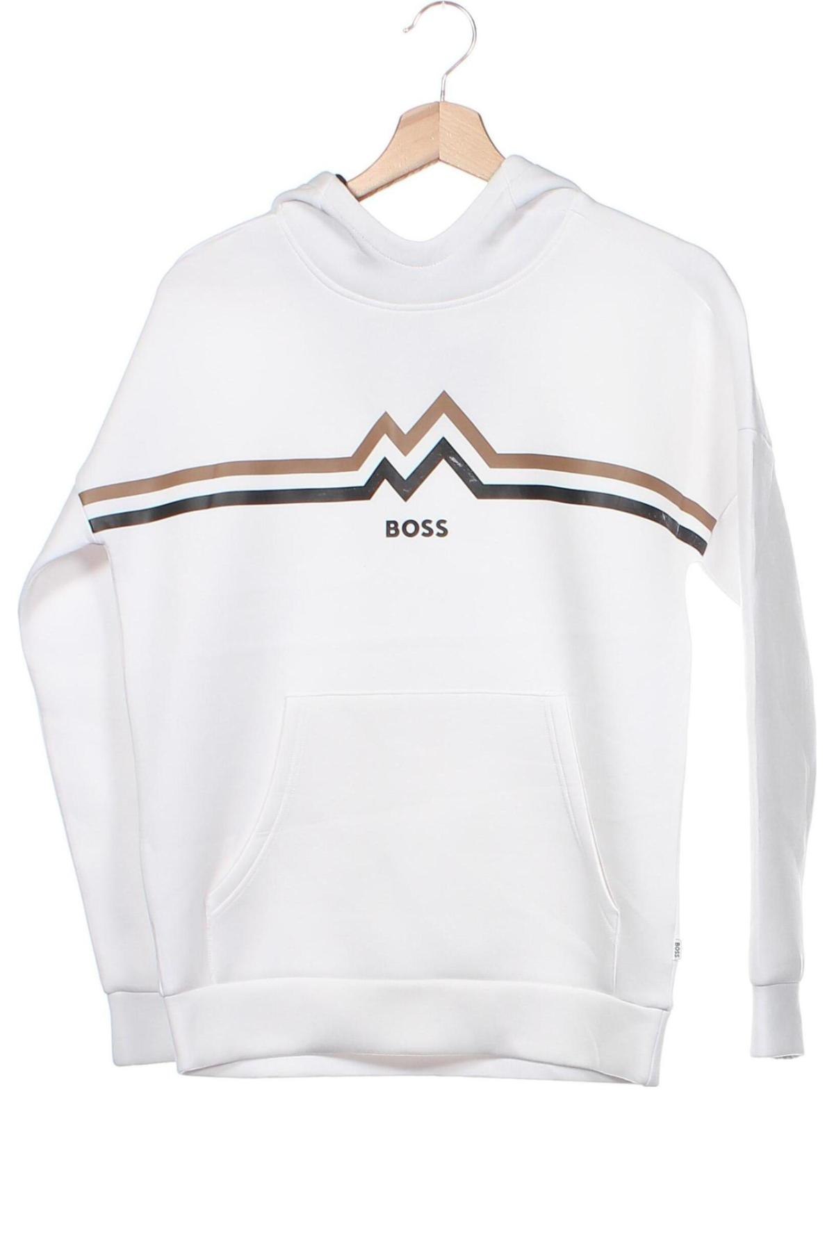 Kinder Sweatshirts BOSS, Größe 13-14y/ 164-168 cm, Farbe Weiß, Preis € 47,23