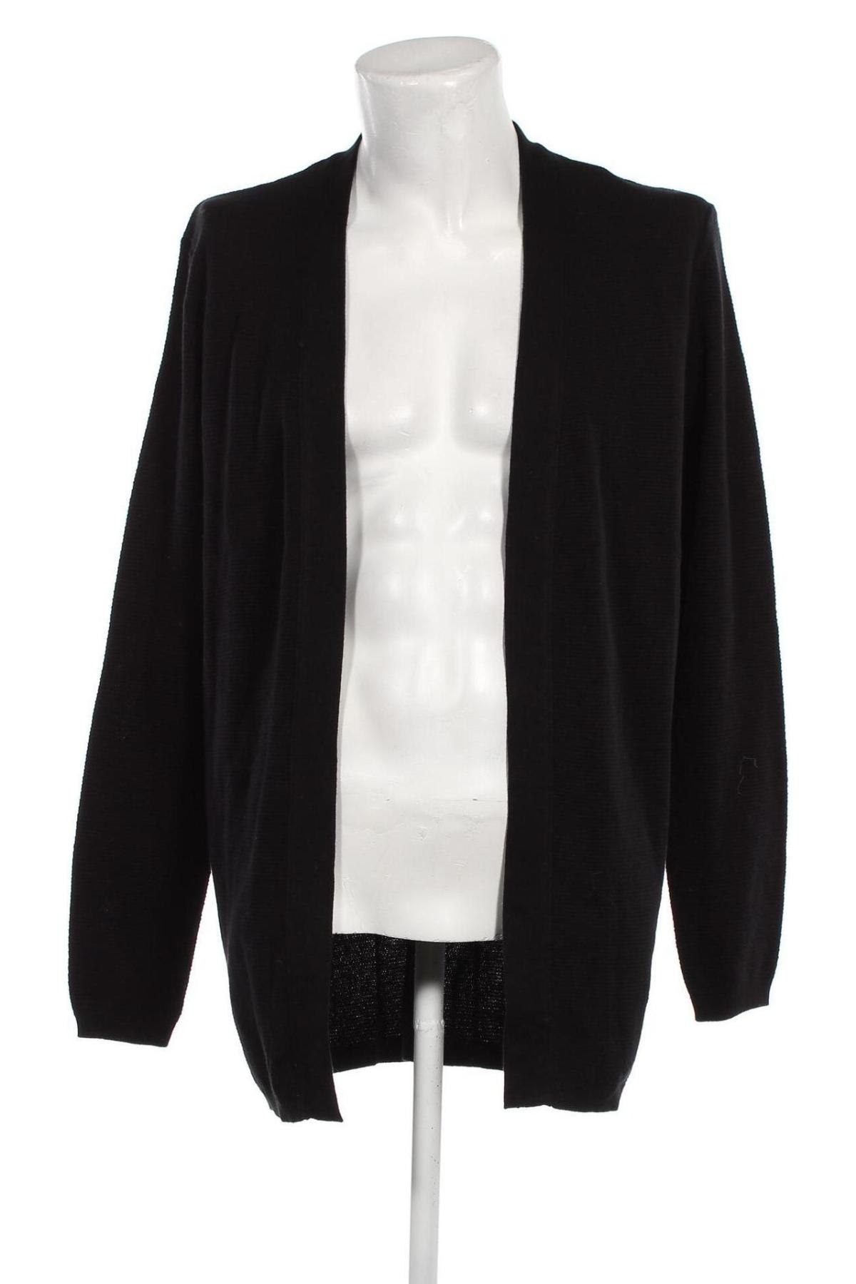 Jachetă tricotată de bărbați Pier One, Mărime L, Culoare Negru, Preț 83,23 Lei