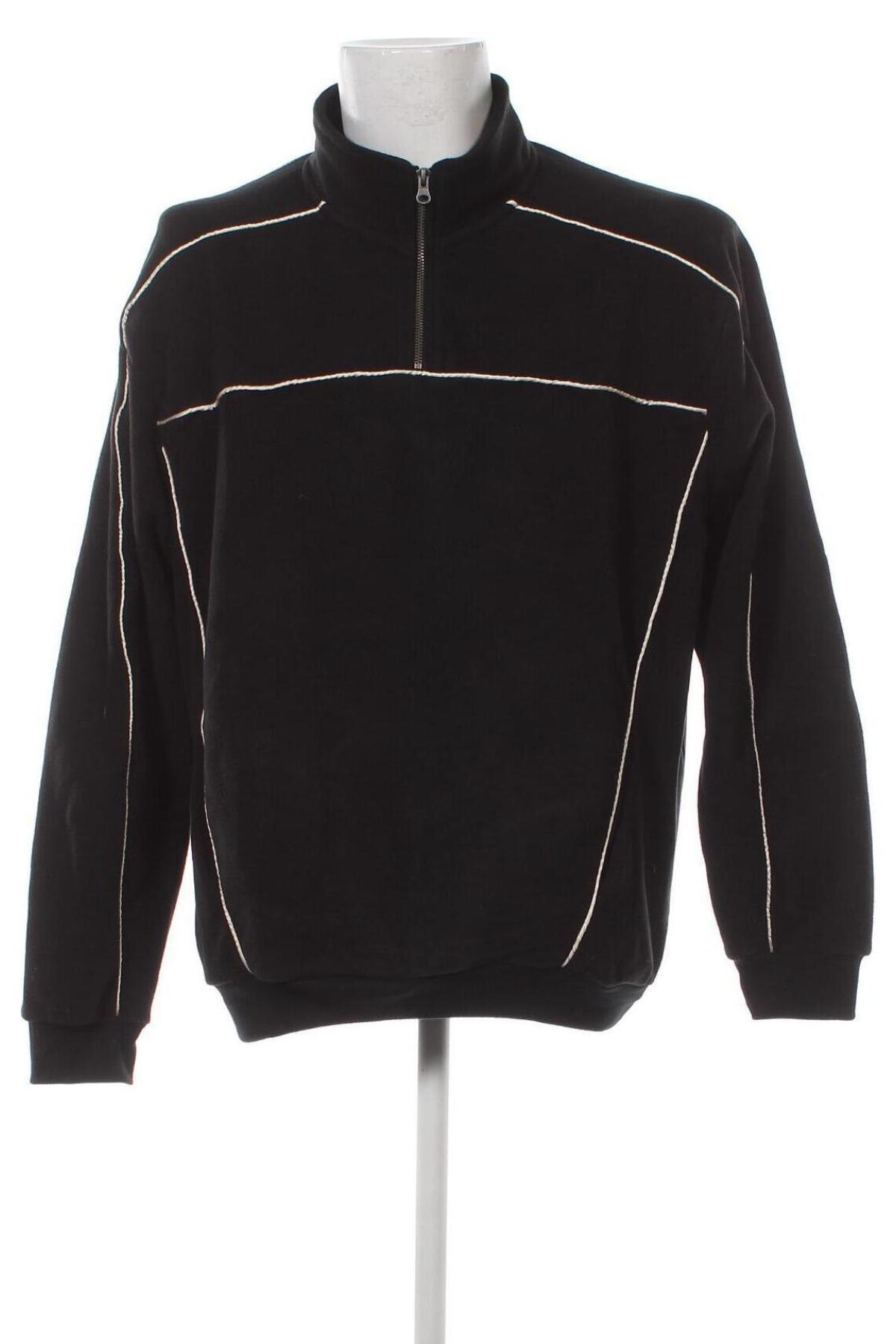 Ανδρική μπλούζα fleece Pier One, Μέγεθος L, Χρώμα Μαύρο, Τιμή 8,95 €