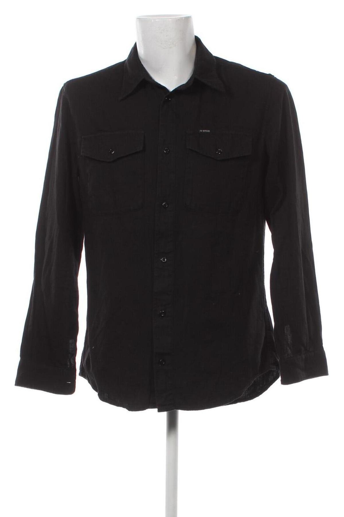 Ανδρικό πουκάμισο G-Star Raw, Μέγεθος L, Χρώμα Μαύρο, Τιμή 75,00 €