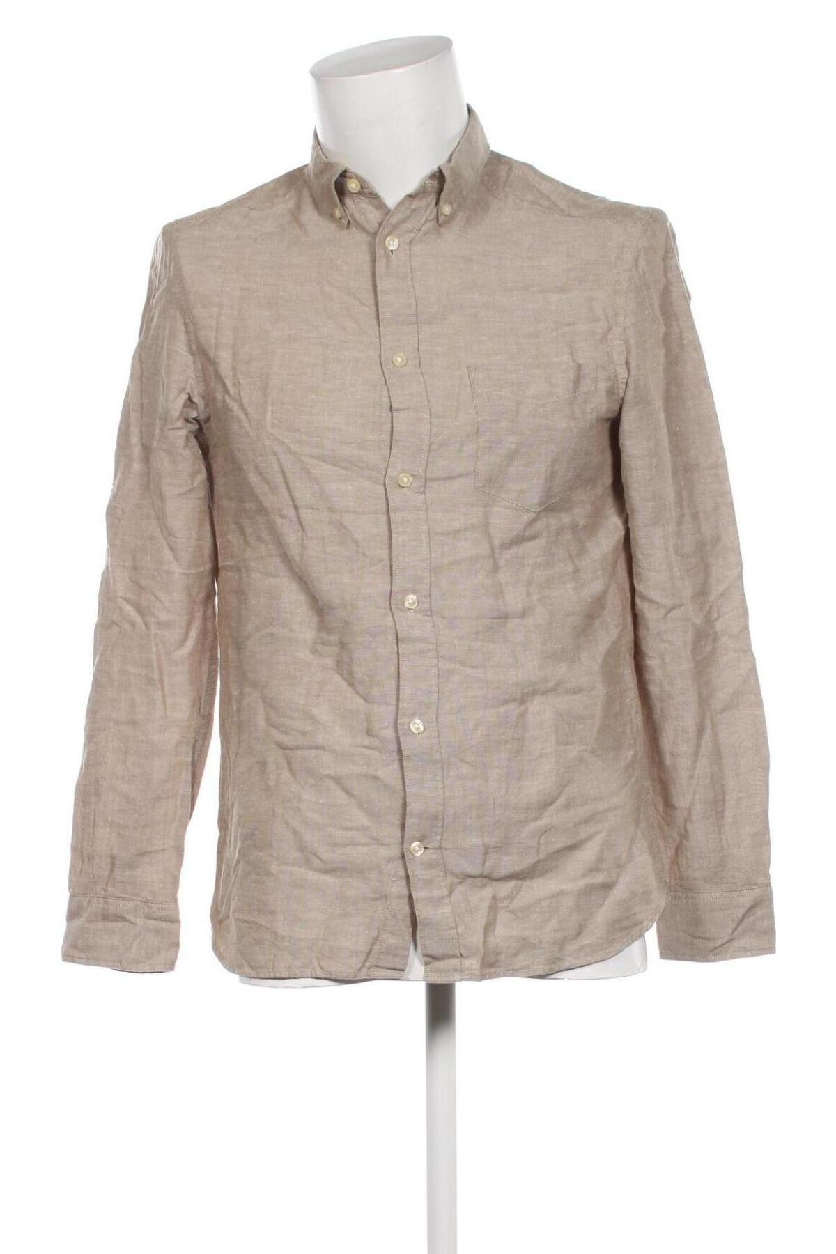 Ανδρικό πουκάμισο H&M L.O.G.G., Μέγεθος S, Χρώμα  Μπέζ, Τιμή 8,07 €