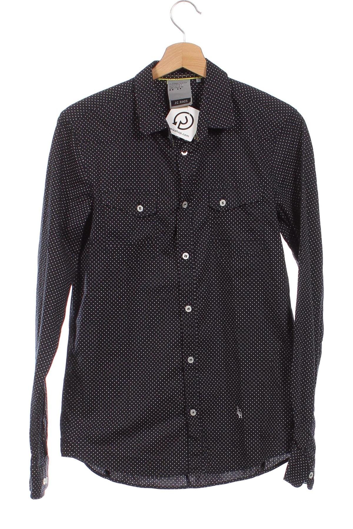 Ανδρικό πουκάμισο J.C.Rags, Μέγεθος S, Χρώμα Μαύρο, Τιμή 5,12 €
