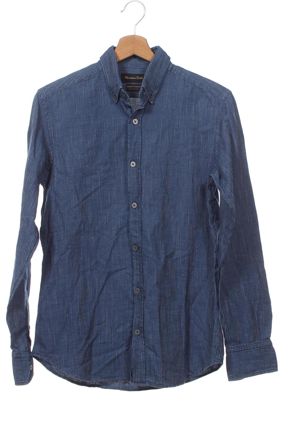 Ανδρικό πουκάμισο Massimo Dutti, Μέγεθος S, Χρώμα Μπλέ, Τιμή 30,42 €