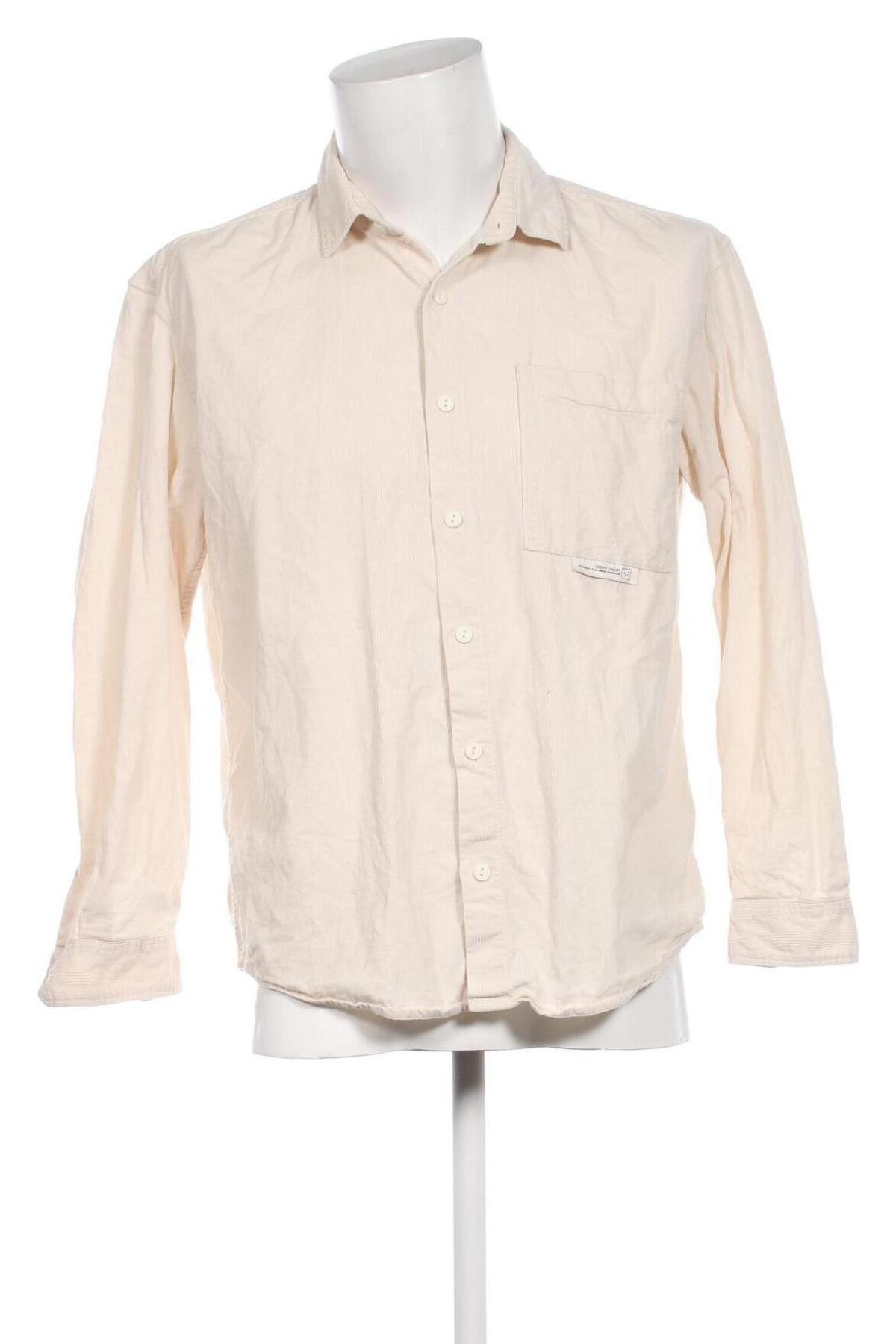 Мъжка риза Pull&Bear, Размер M, Цвят Екрю, Цена 10,15 лв.