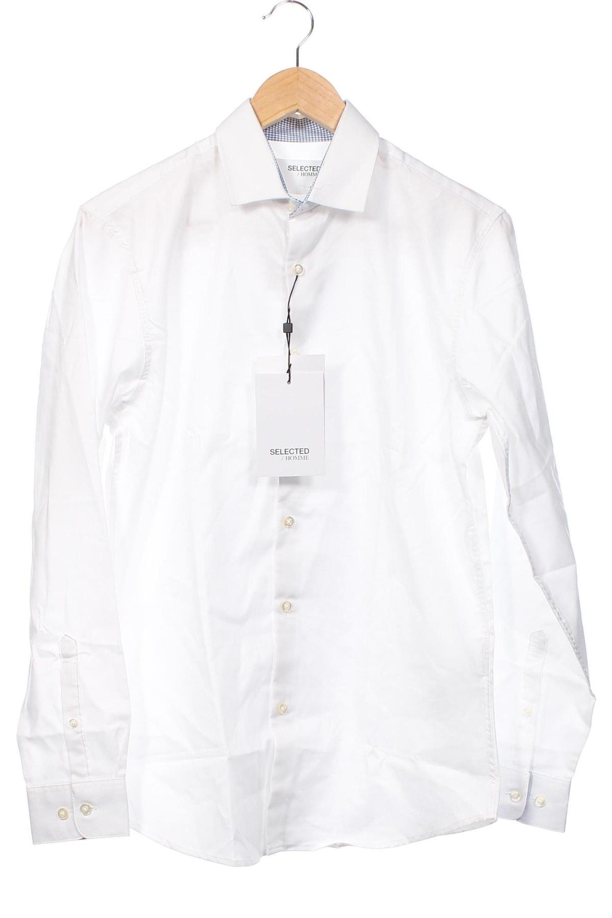 Мъжка риза Selected Homme, Размер S, Цвят Бял, Цена 22,14 лв.