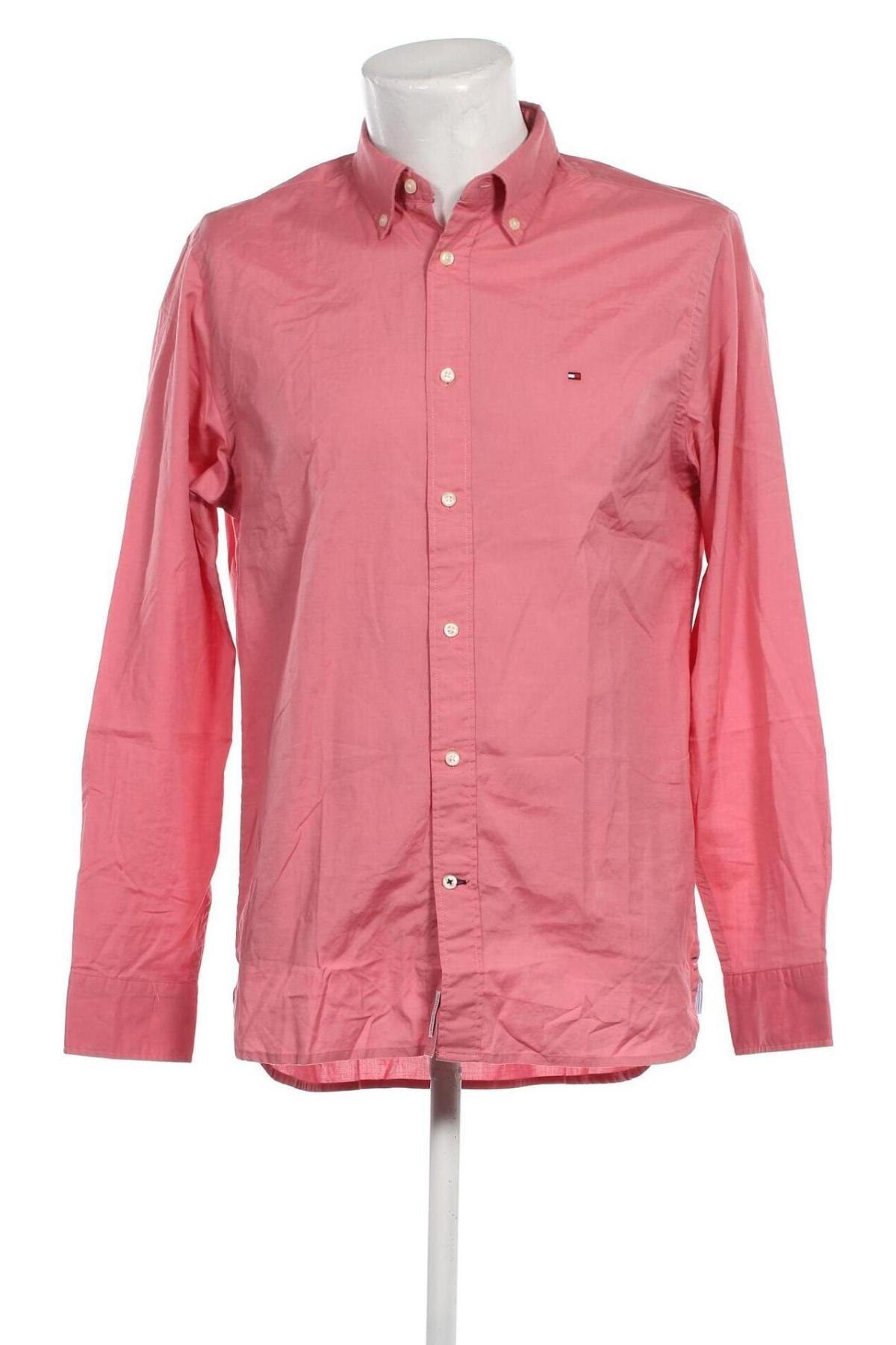 Ανδρικό πουκάμισο Tommy Hilfiger, Μέγεθος L, Χρώμα Ρόζ , Τιμή 77,32 €