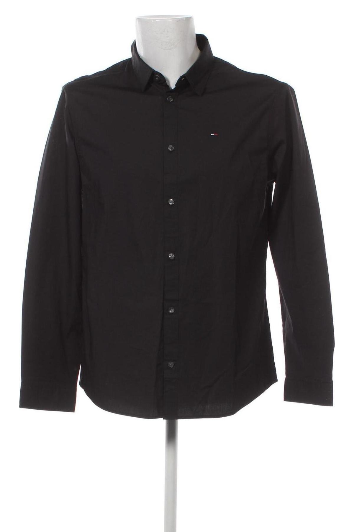 Мъжка риза Tommy Jeans, Размер XL, Цвят Черен, Цена 145,50 лв.