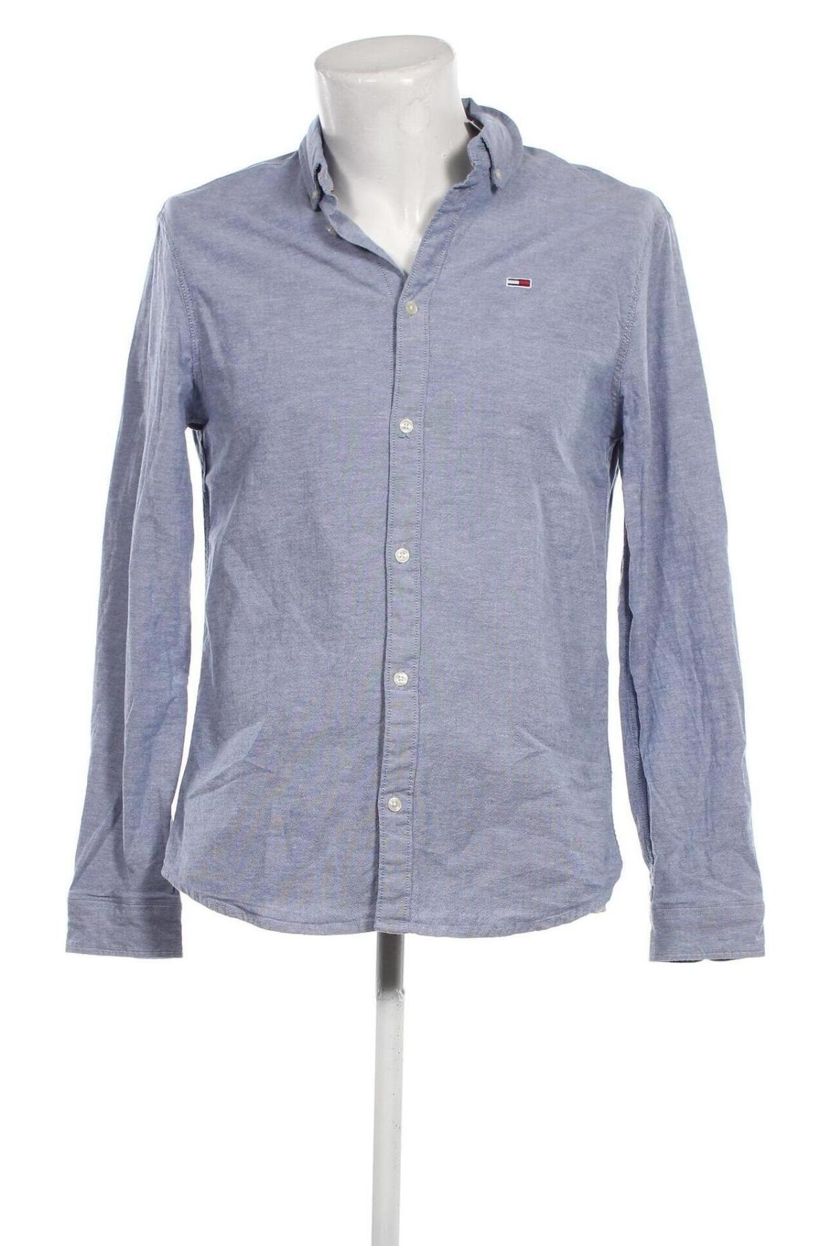 Ανδρικό πουκάμισο Tommy Jeans, Μέγεθος L, Χρώμα Μπλέ, Τιμή 72,68 €