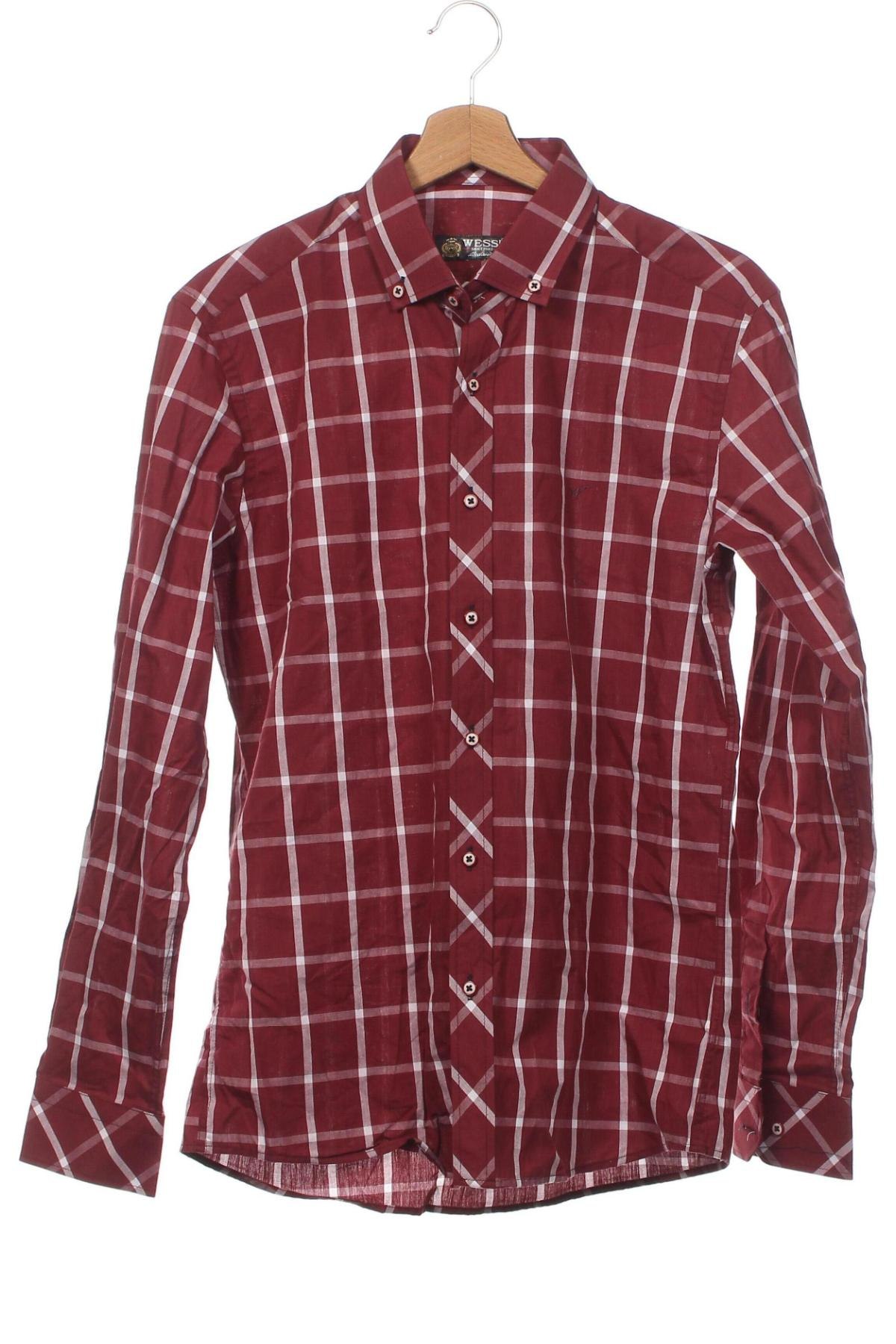 Ανδρικό πουκάμισο Wessi, Μέγεθος M, Χρώμα Κόκκινο, Τιμή 14,84 €