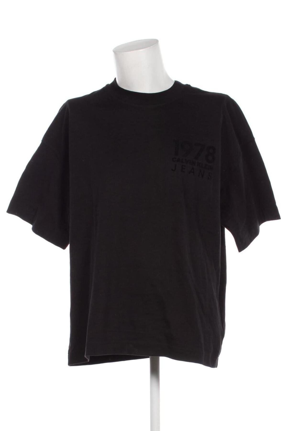 Herren T-Shirt Calvin Klein Jeans, Größe L, Farbe Schwarz, Preis 35,05 €
