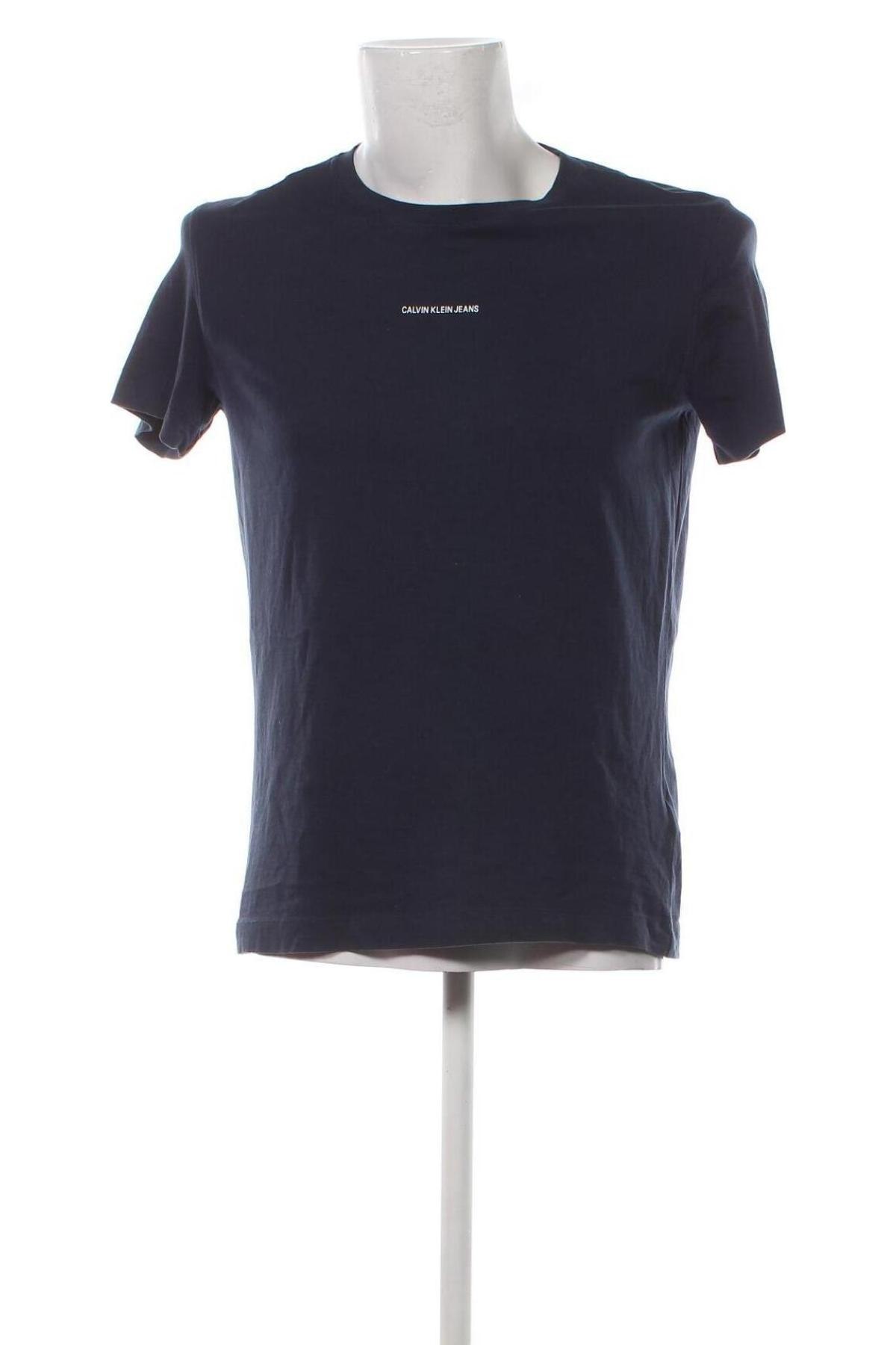 Herren T-Shirt Calvin Klein Jeans, Größe L, Farbe Blau, Preis 35,05 €