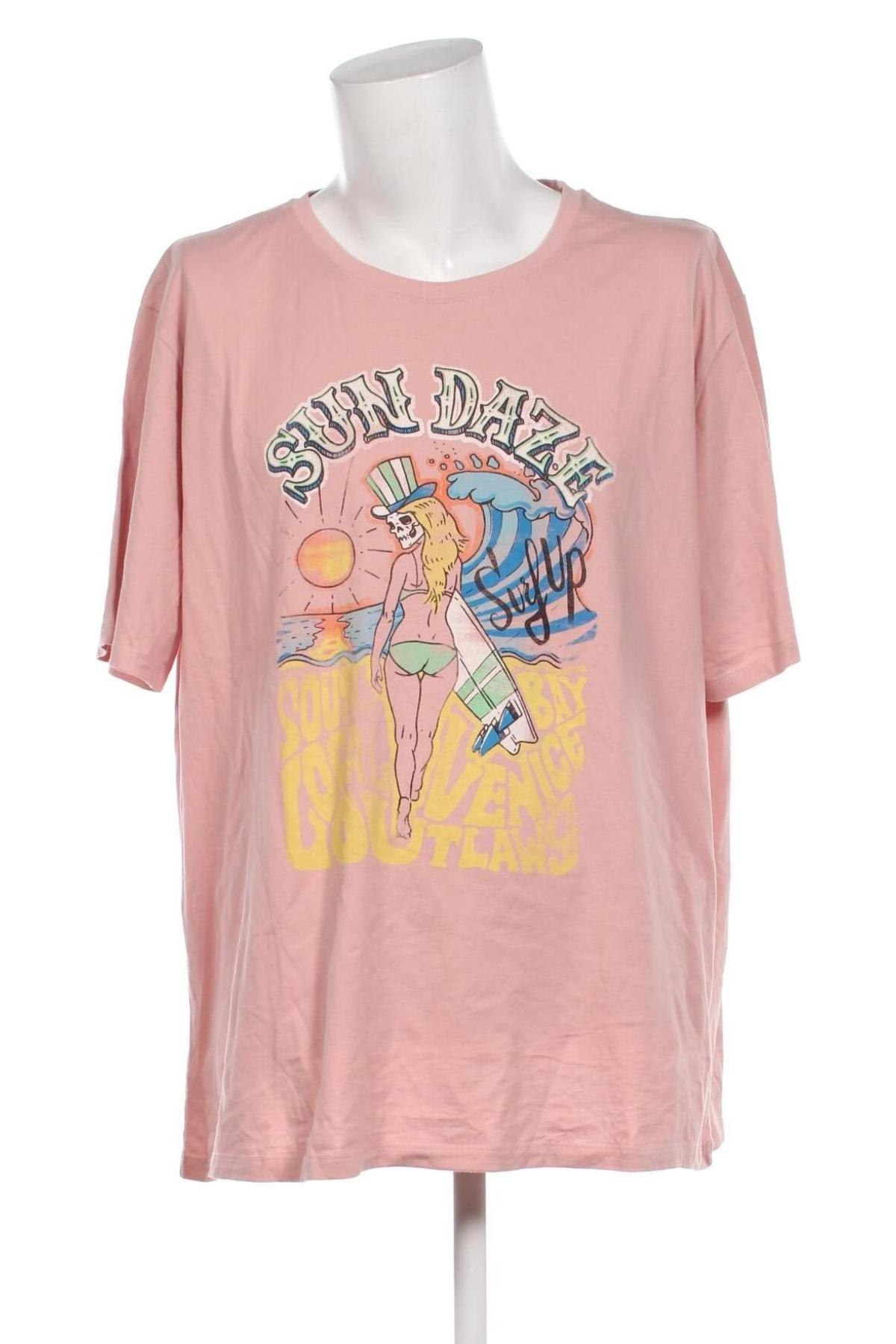 Ανδρικό t-shirt Originals By Jack & Jones, Μέγεθος 5XL, Χρώμα Ρόζ , Τιμή 6,19 €