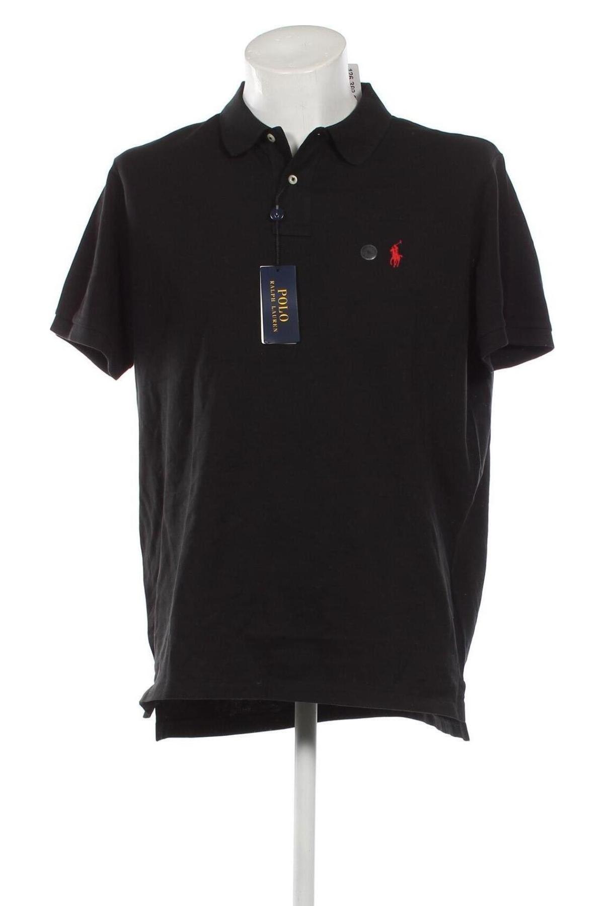 Męski T-shirt Polo By Ralph Lauren, Rozmiar XL, Kolor Czarny, Cena 435,00 zł