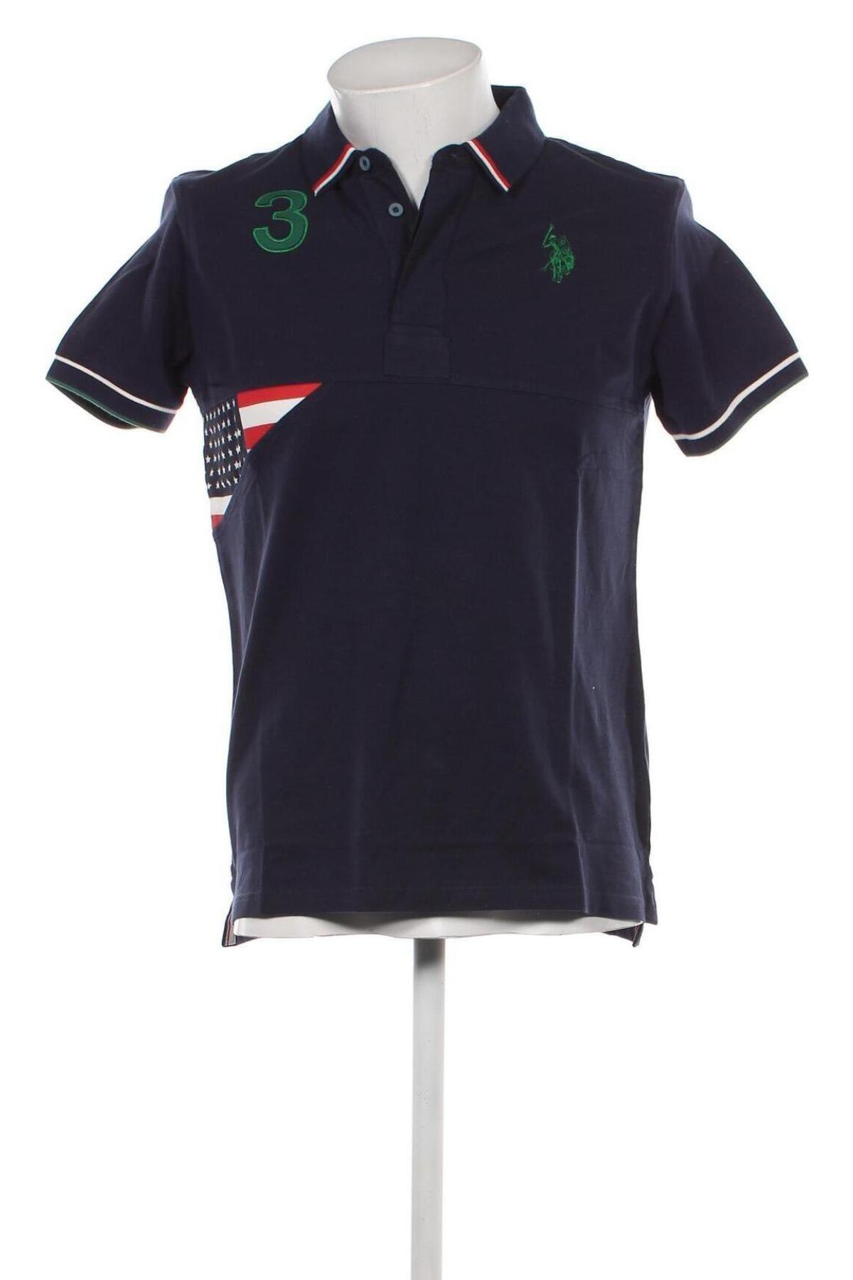 Męski T-shirt U.S. Polo Assn., Rozmiar L, Kolor Niebieski, Cena 113,65 zł