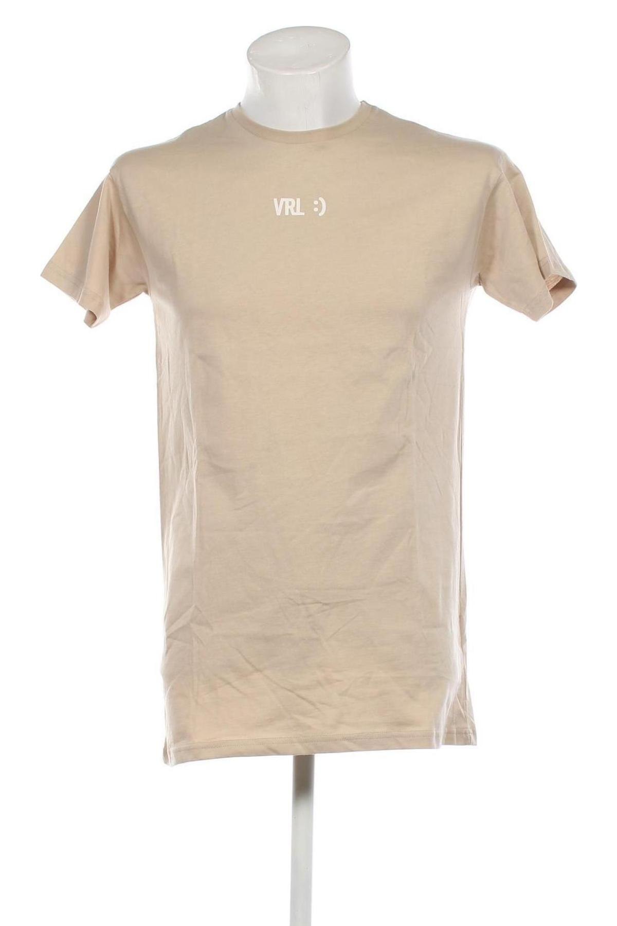Tricou de bărbați Viral Vibes, Mărime XS, Culoare Bej, Preț 34,34 Lei